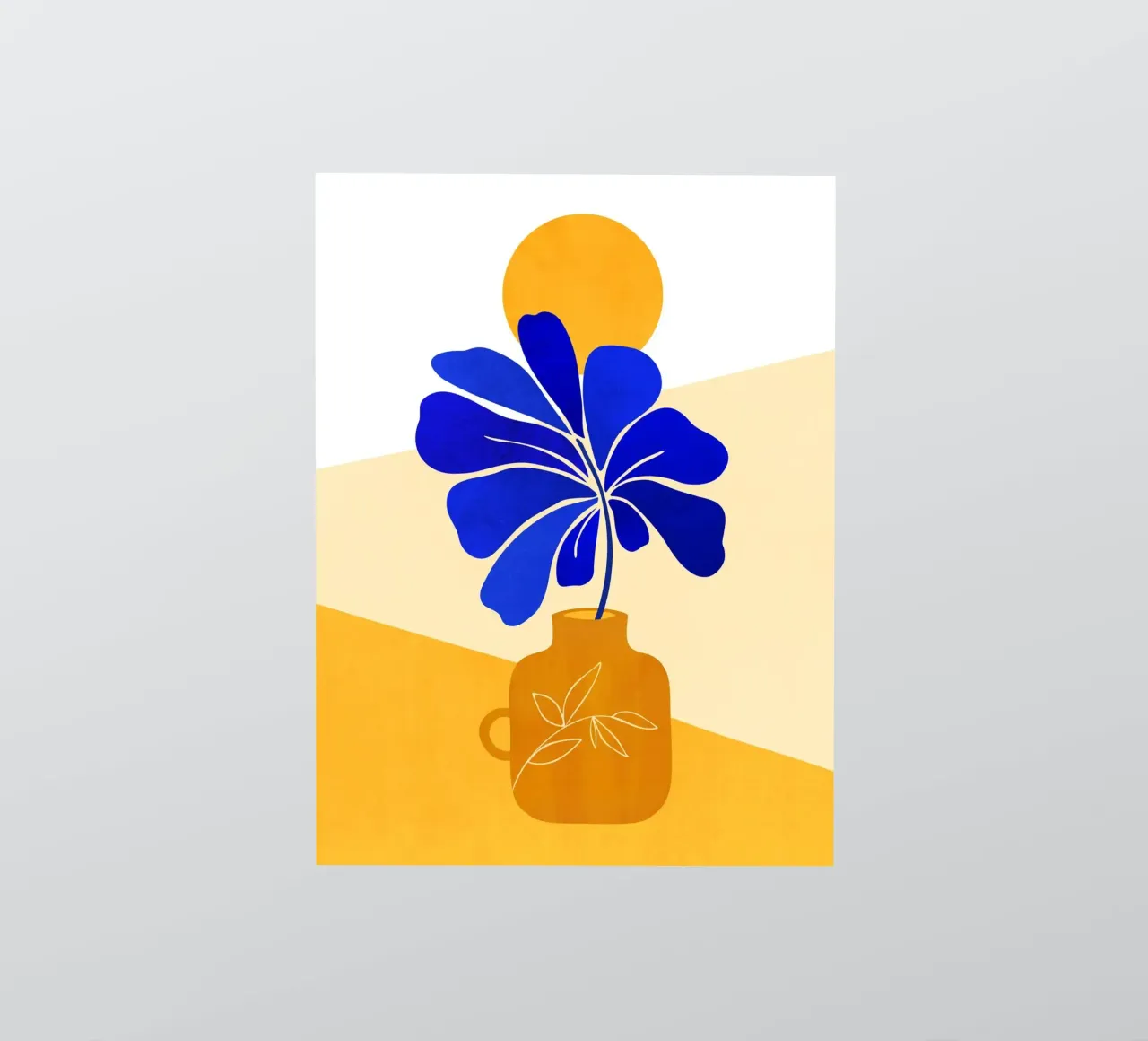 Kristian Gallagher - Blauw lang blad sticker van The Artcircle