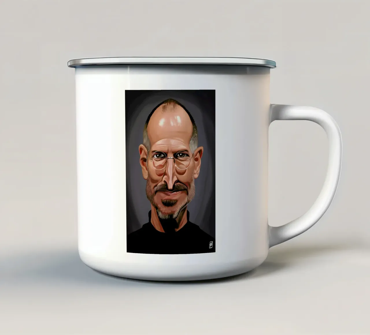 Steve Jobs tazza in smalto da Rob Art | Illustration