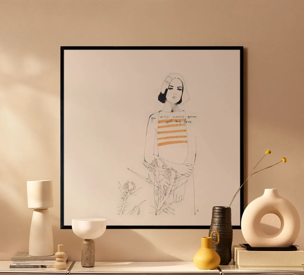 You Are Never Gonna Get My Love Poster mit Kunststoffrahmen von Manuel Rebollo