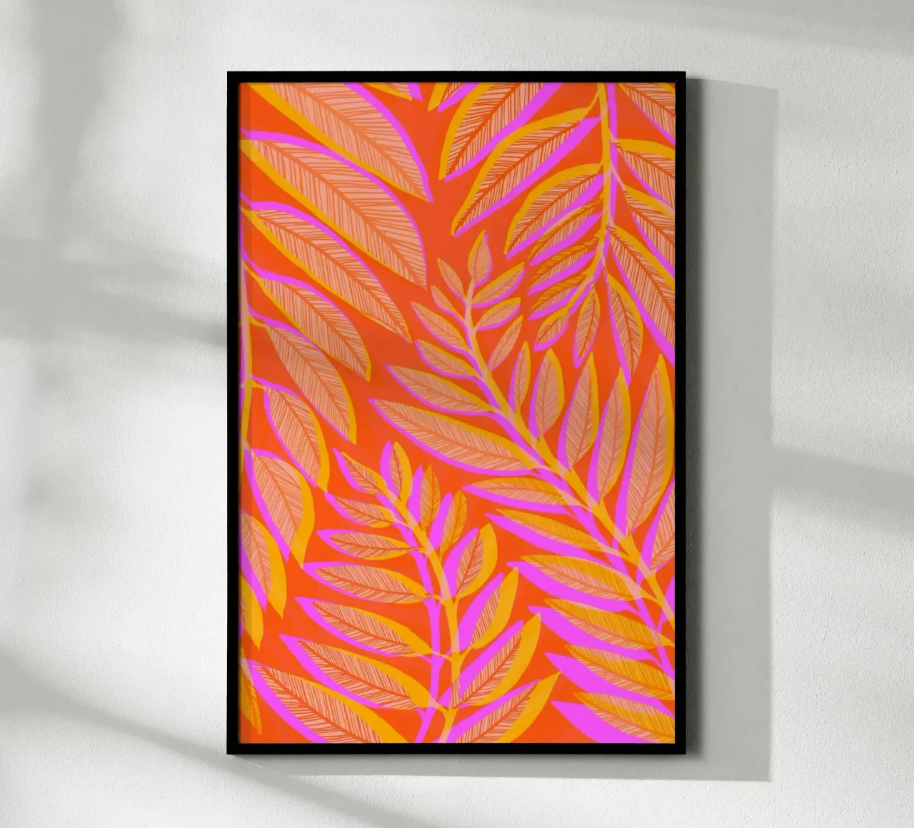 Kristian Gallagher - Rosa dei tropici caldi poster con telaio in legno da The Artcircle