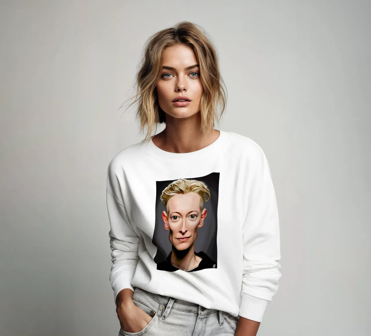 Tilda Swinton felpa da Rob Art | Illustration