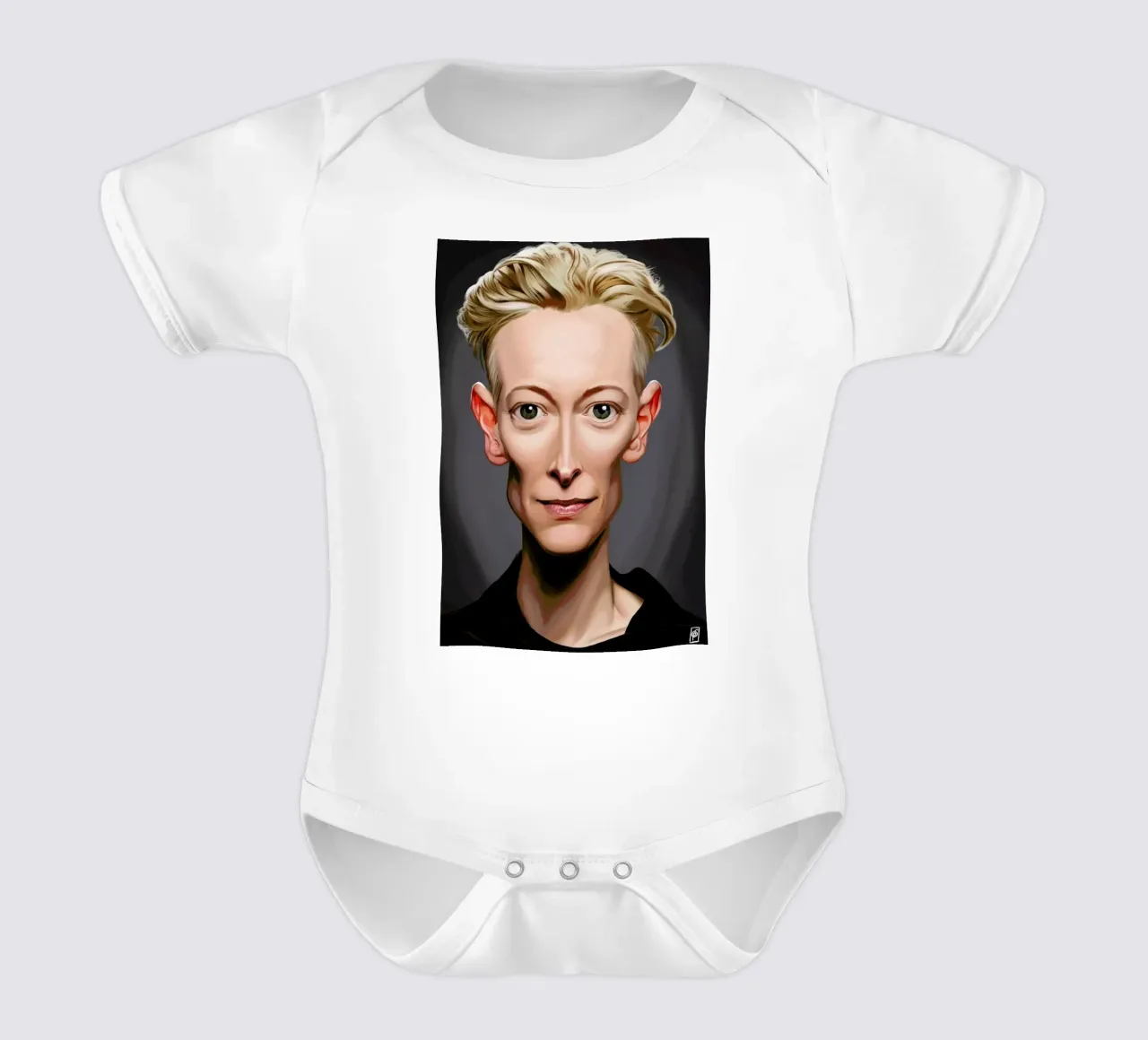Tilda Swinton body neonato maniche corte da Rob Art | Illustration
