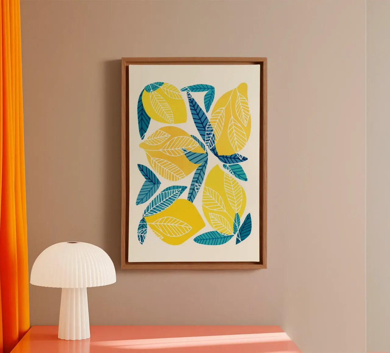 Kristian Gallagher - Albero di limone tela con Cornice a cassetta da The Artcircle