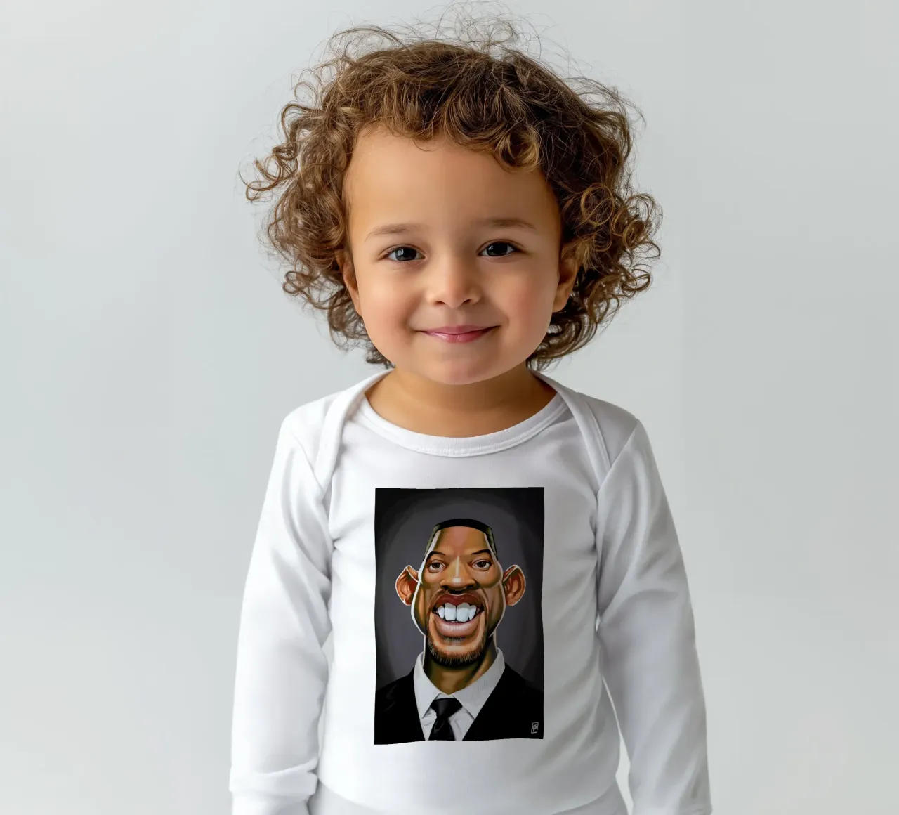 Will Smith babyrompertje lange mouwen van Rob Art | Illustration