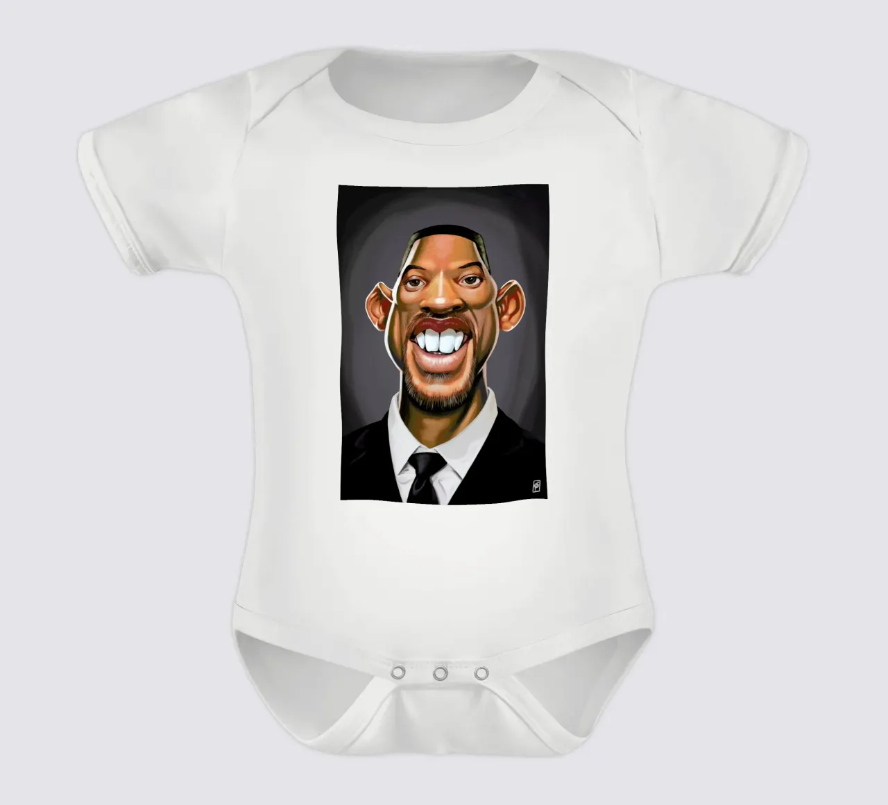 Will Smith Kurzarm Babybody von Rob Art | Illustration