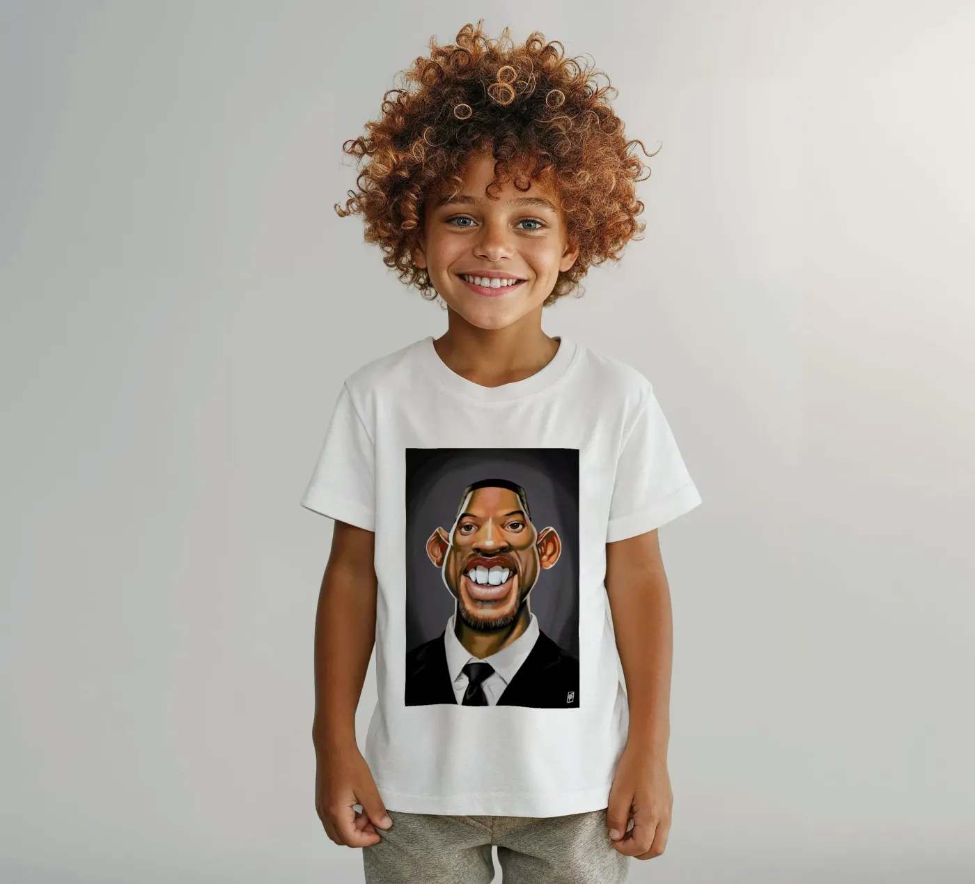 Will Smith kinder t-shirt van Rob Art | Illustration