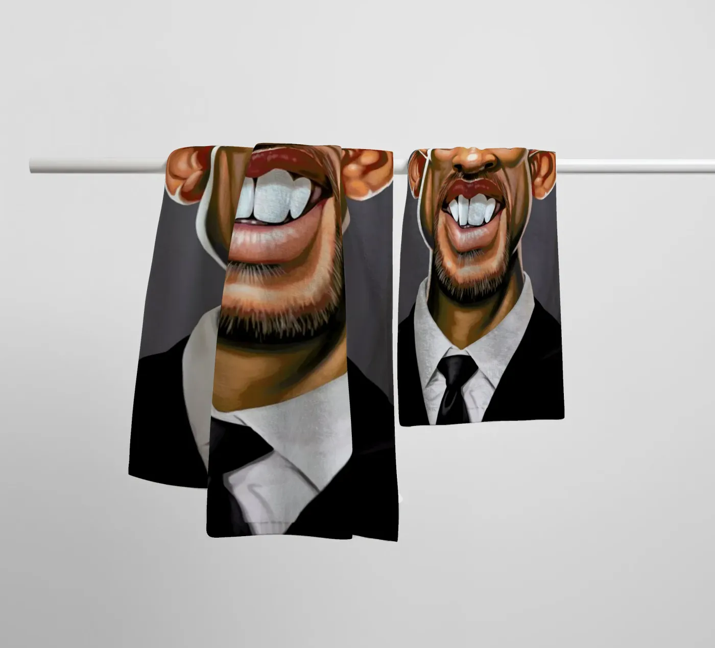 Will Smith badhanddoek van Rob Art | Illustration