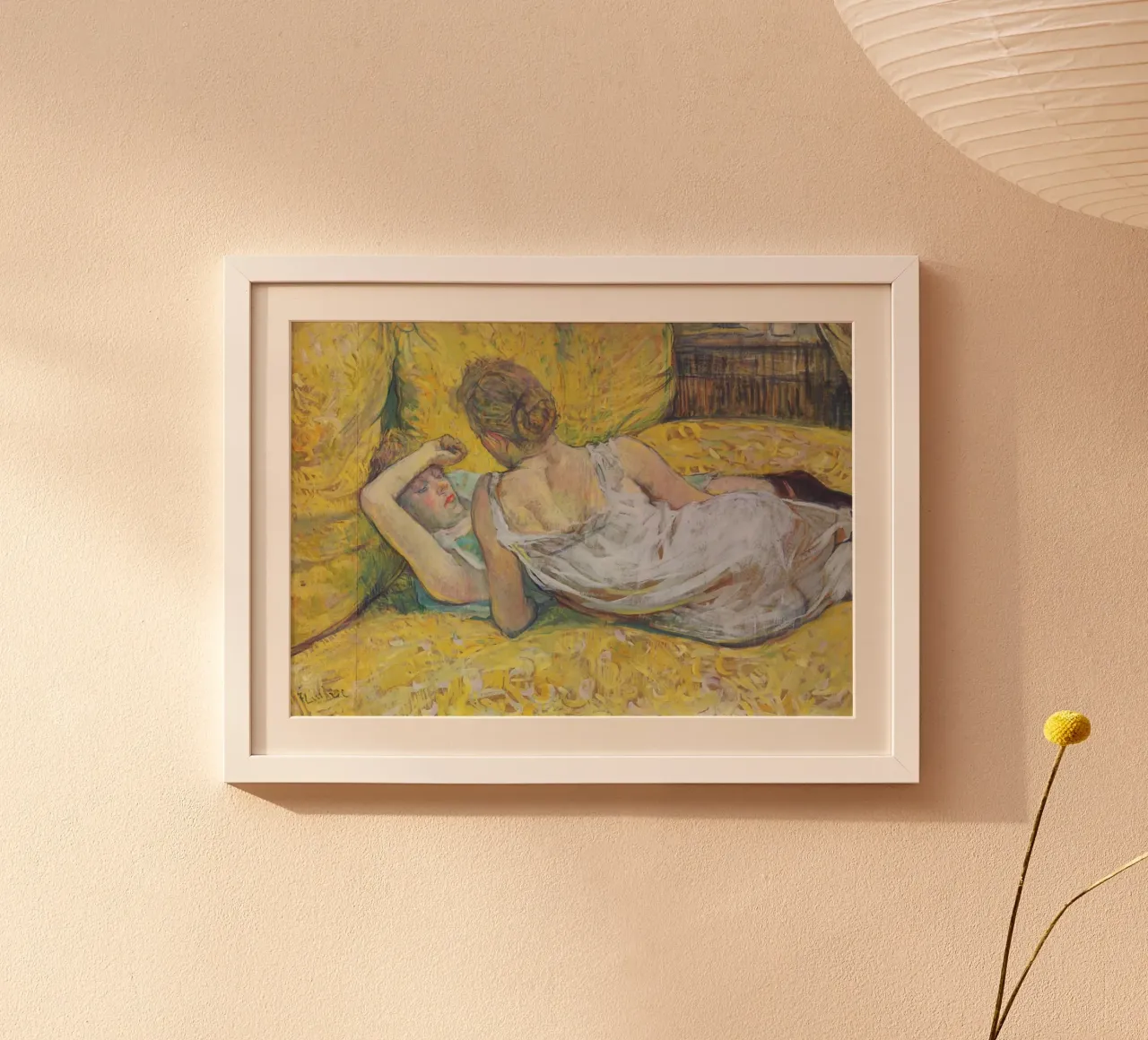 Henri de Toulouse-Lautrec - Abbandono (La coppia) poster con telaio in plastica da Timeless Artworks