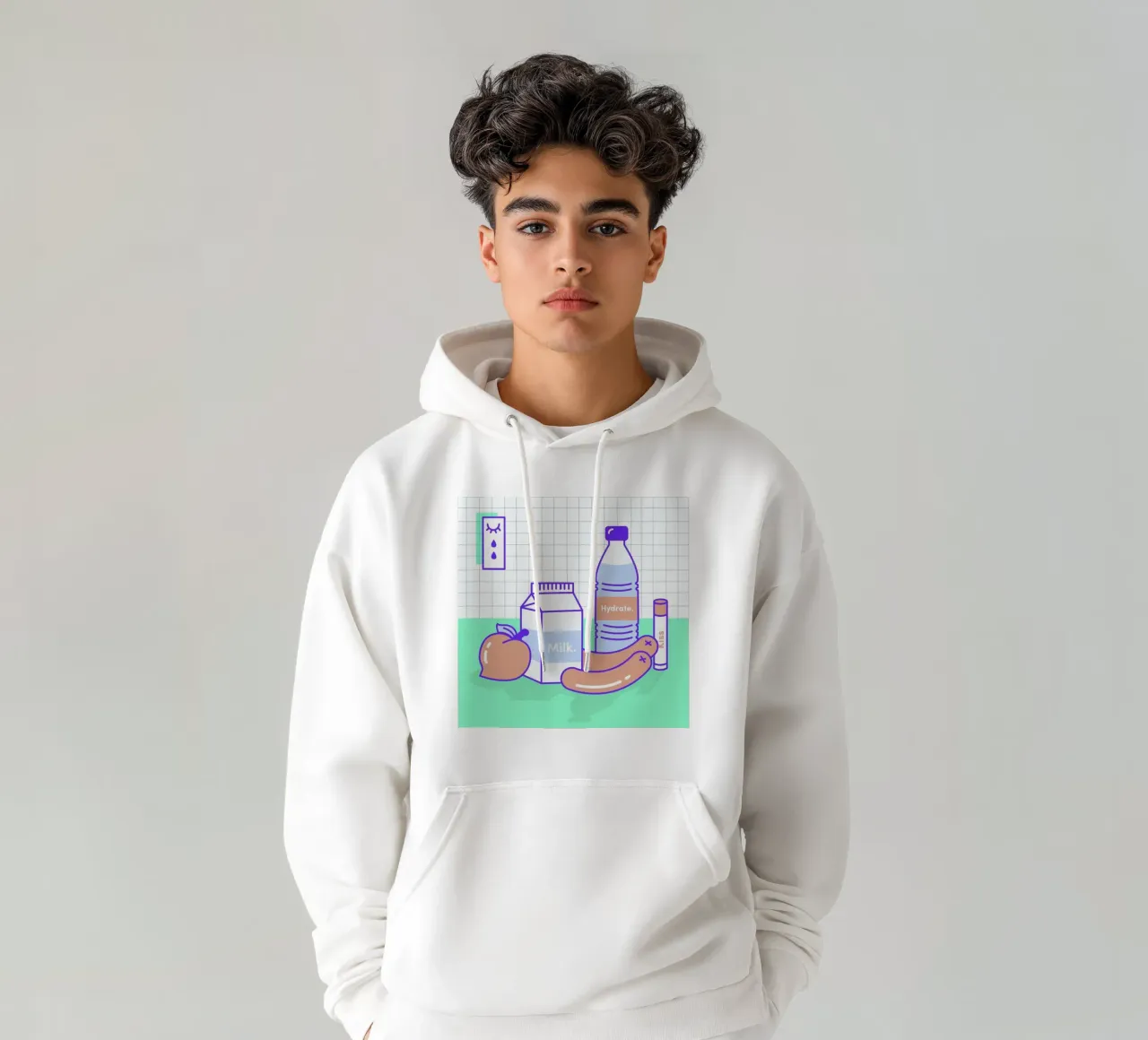 Peachy Objects hoodie by Rachel Peck