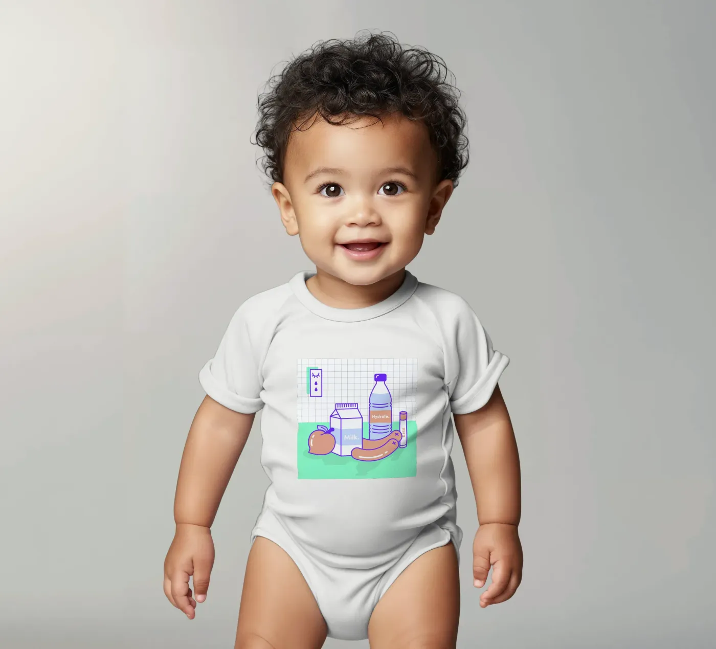 Peachy Objects Kurzarm Babybody von Rachel Peck