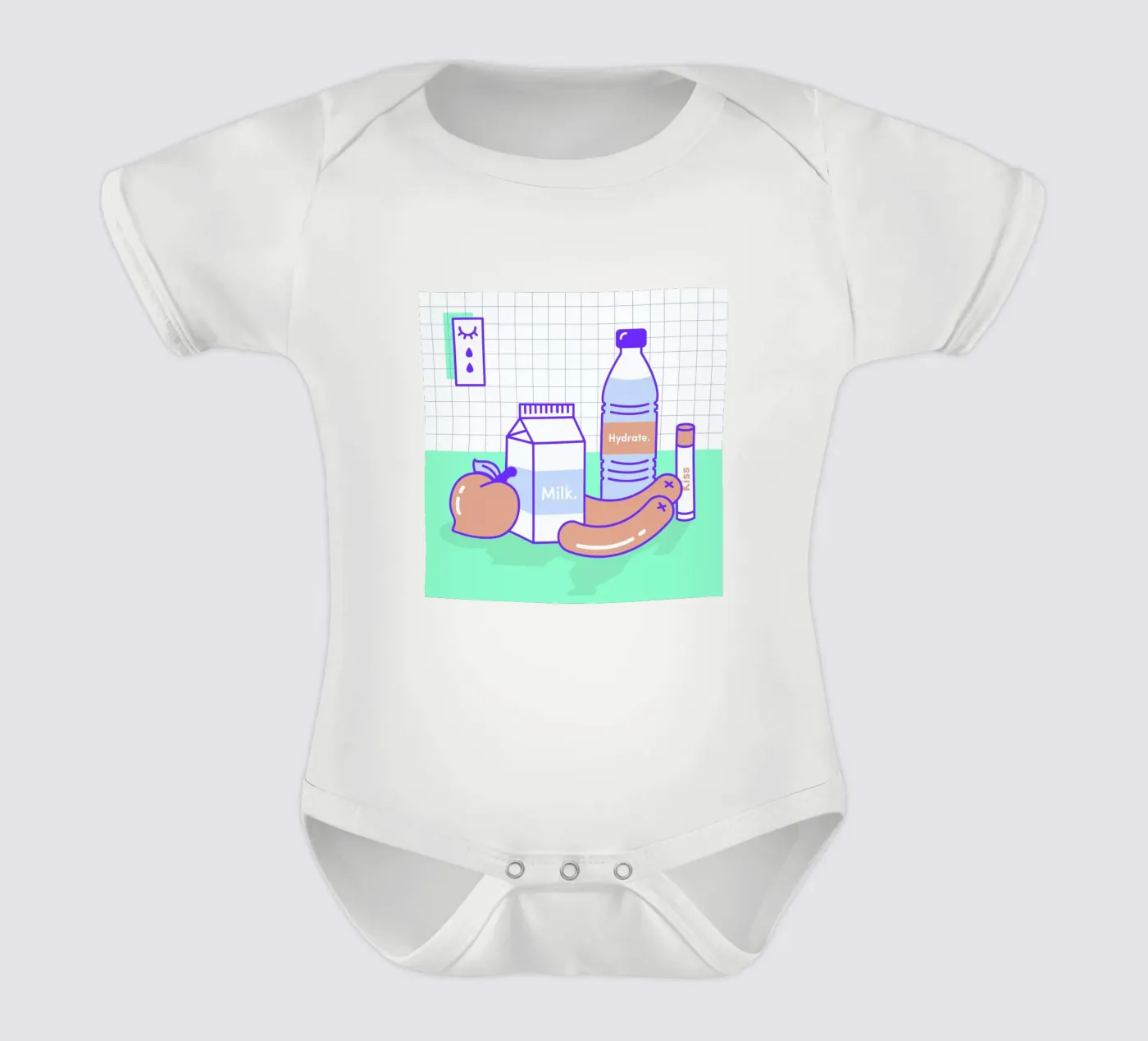 Peachy Objects Kurzarm Babybody von Rachel Peck