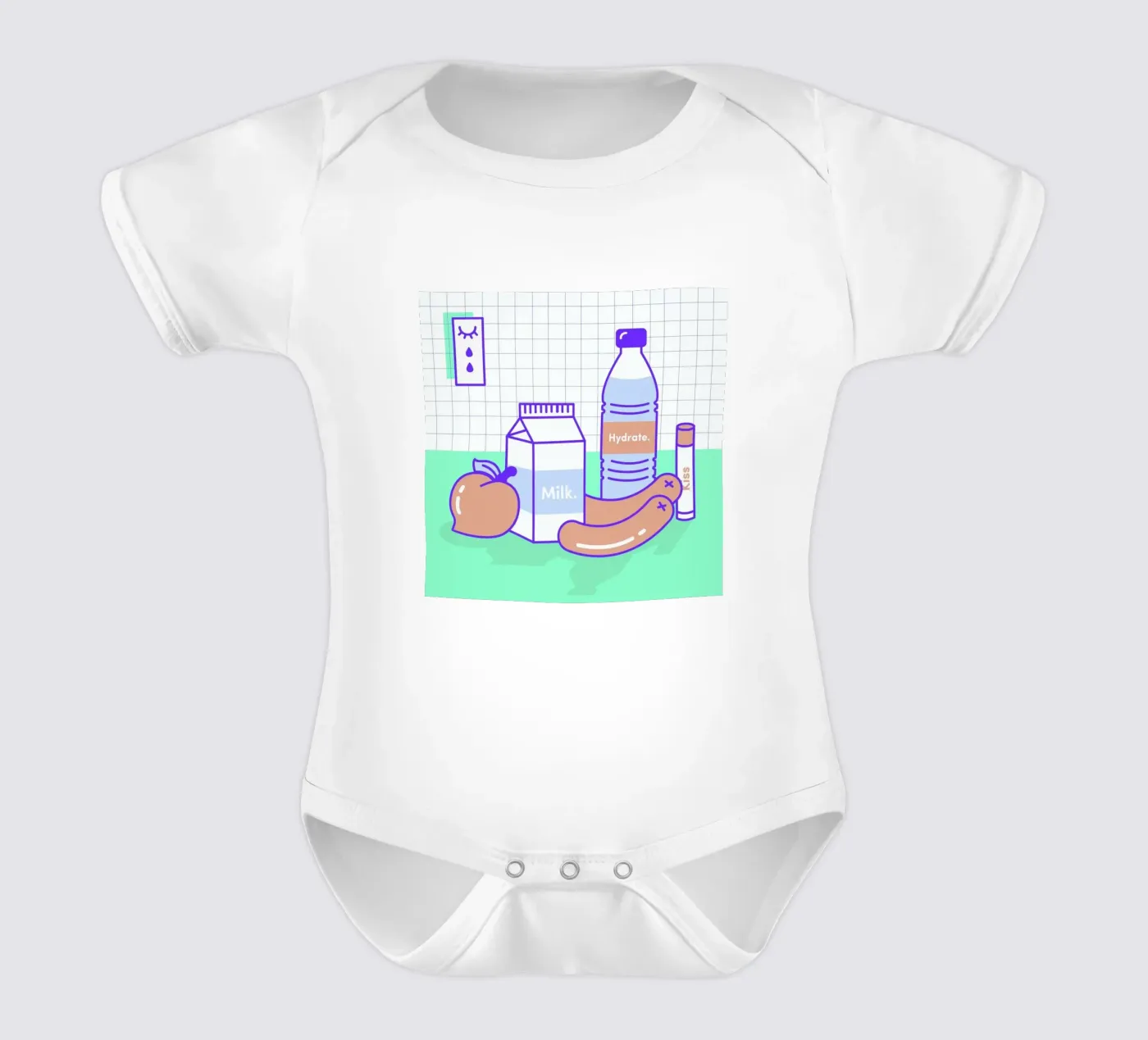 Peachy Objects Kurzarm Babybody von Rachel Peck