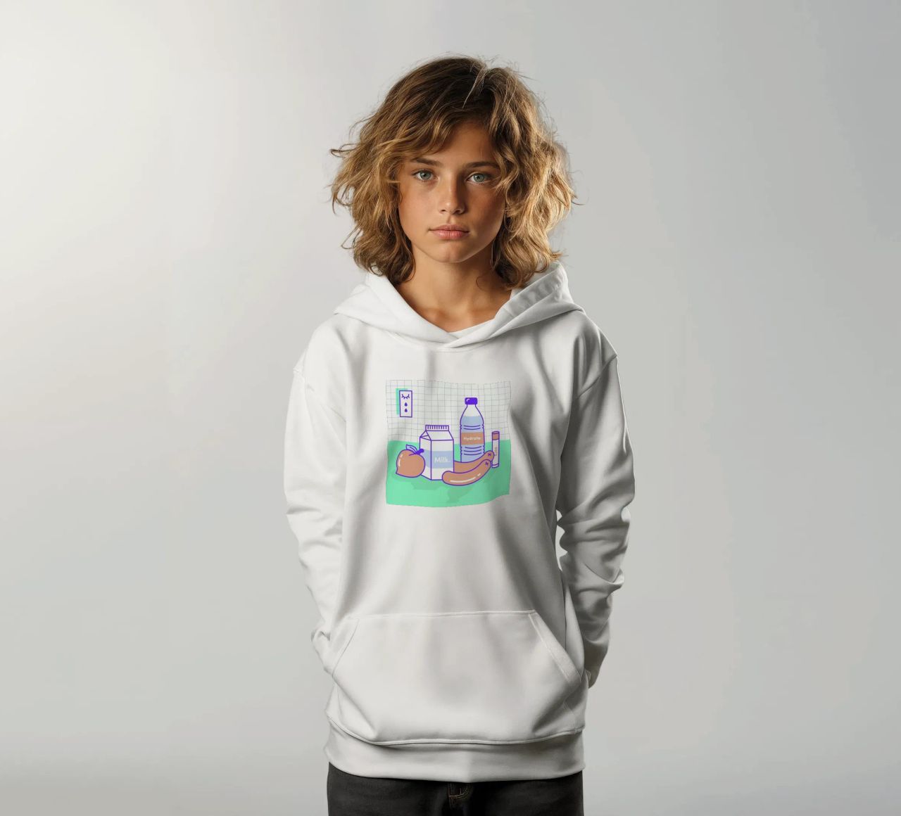 Peachy Objects felpa bambino con cappuccio da Rachel Peck