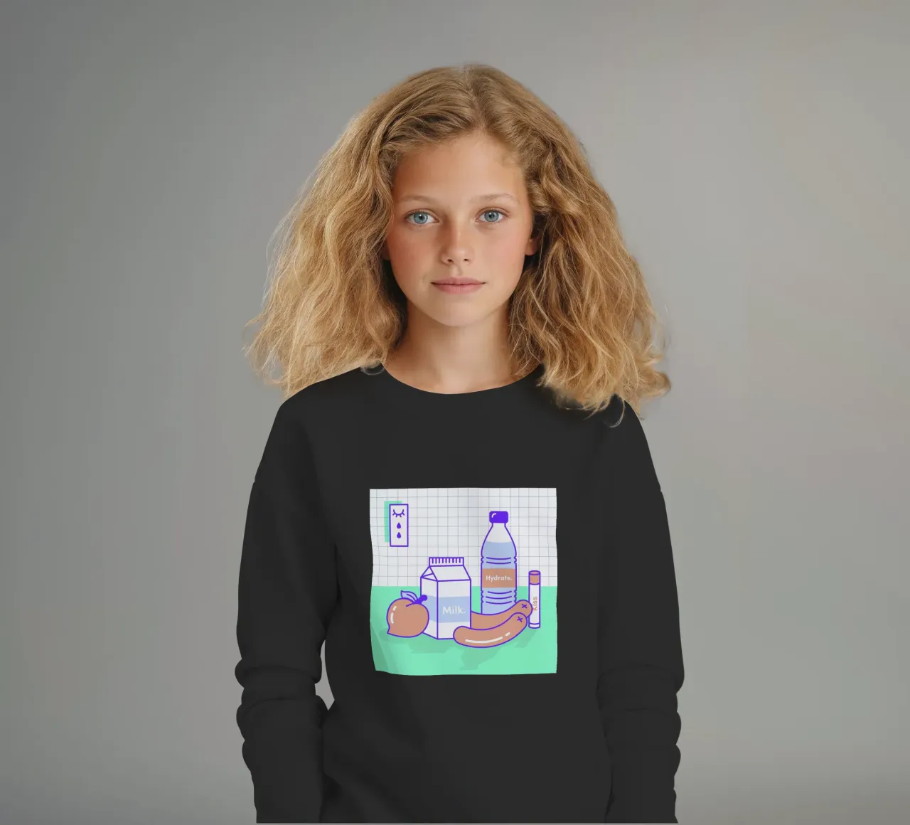 Peachy Objects kinder sweatshirt van Rachel Peck