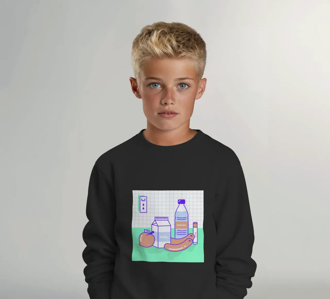 Peachy Objects kinder sweatshirt van Rachel Peck