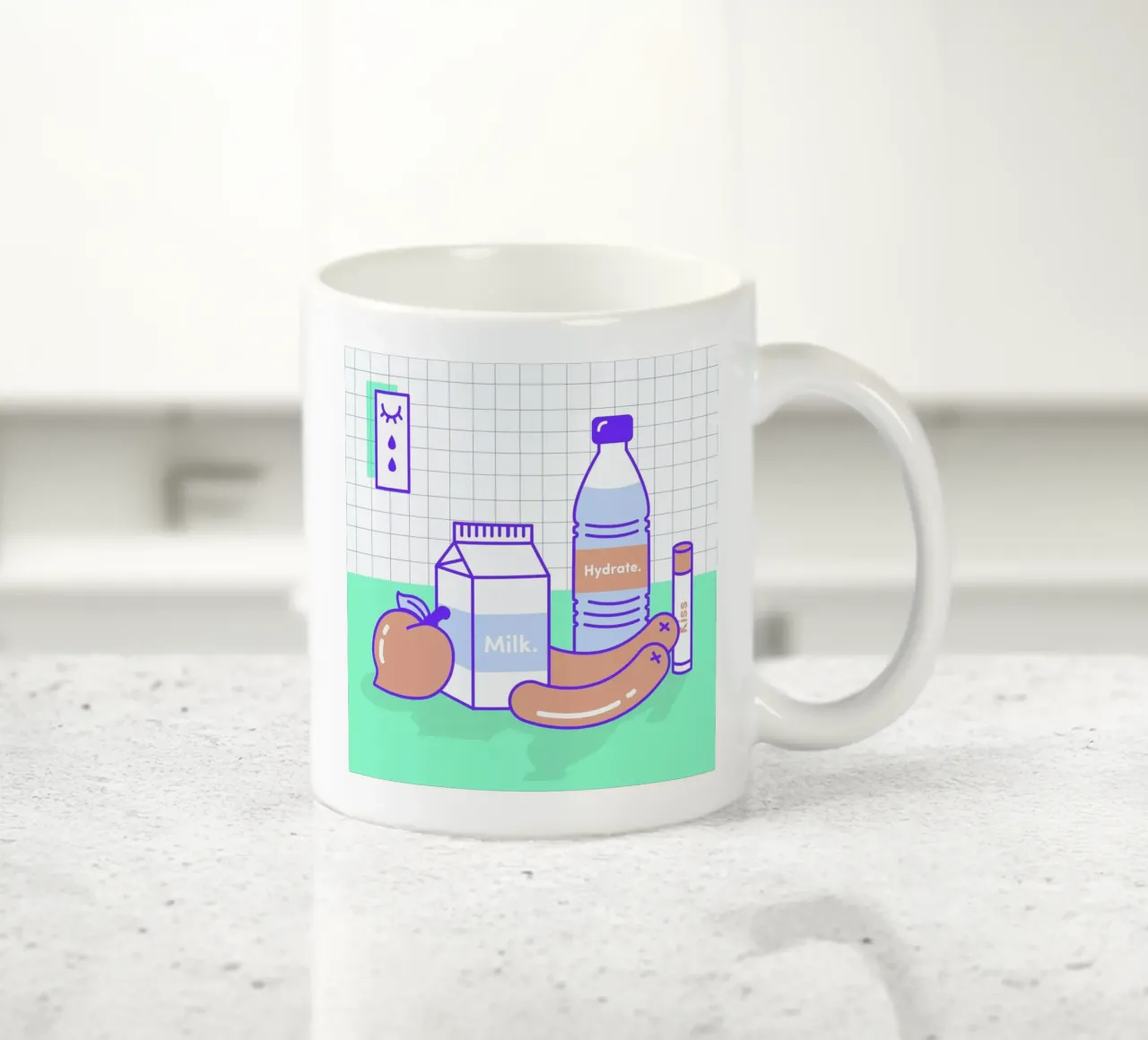 Peachy Objects Keramik Tasse von Rachel Peck