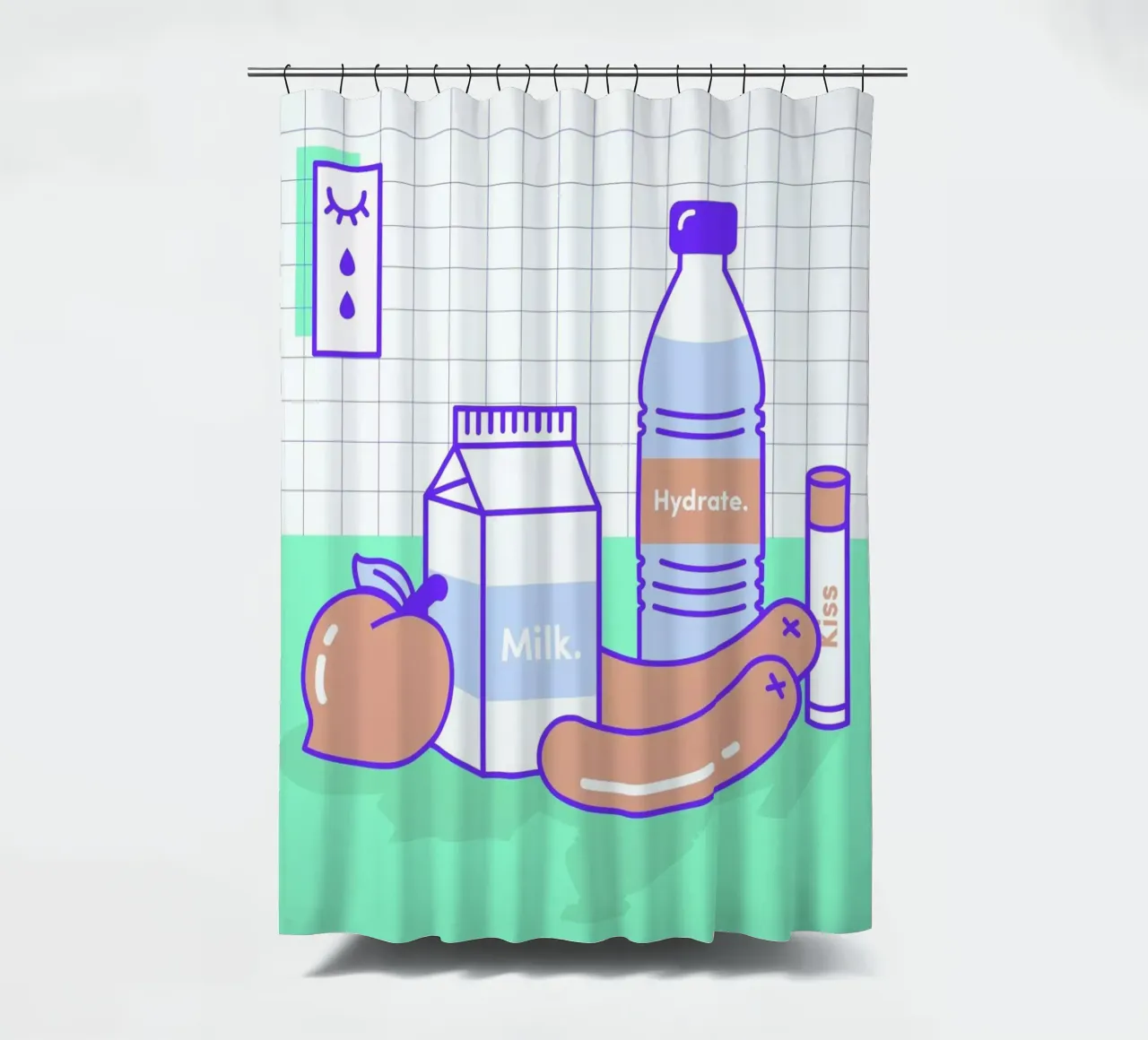 Peachy Objects tenda da doccia da Rachel Peck