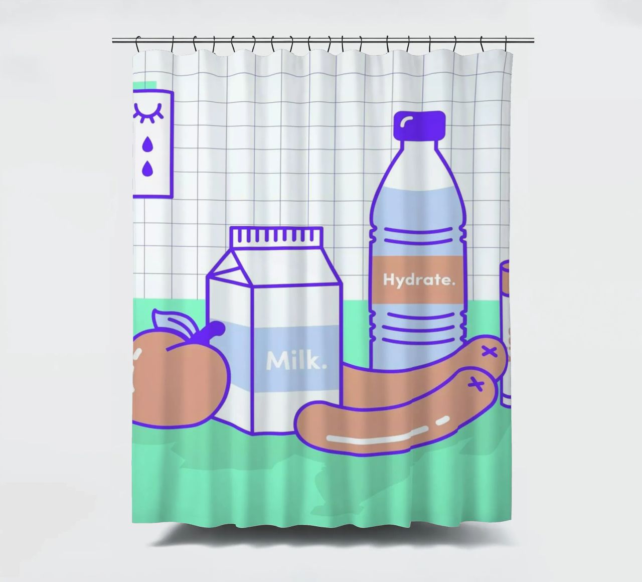 Peachy Objects tenda da doccia da Rachel Peck
