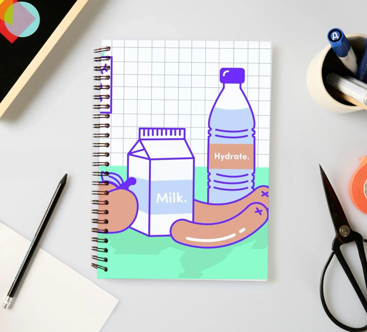 Peachy Objects cuaderno de espiral de Rachel Peck