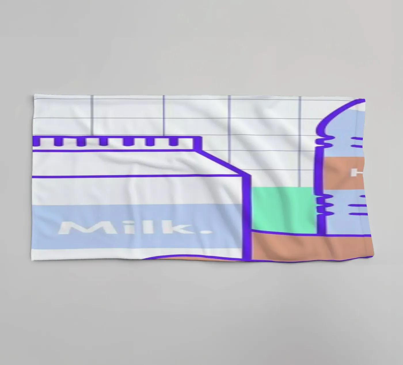 Peachy Objects towel by Rachel Peck
