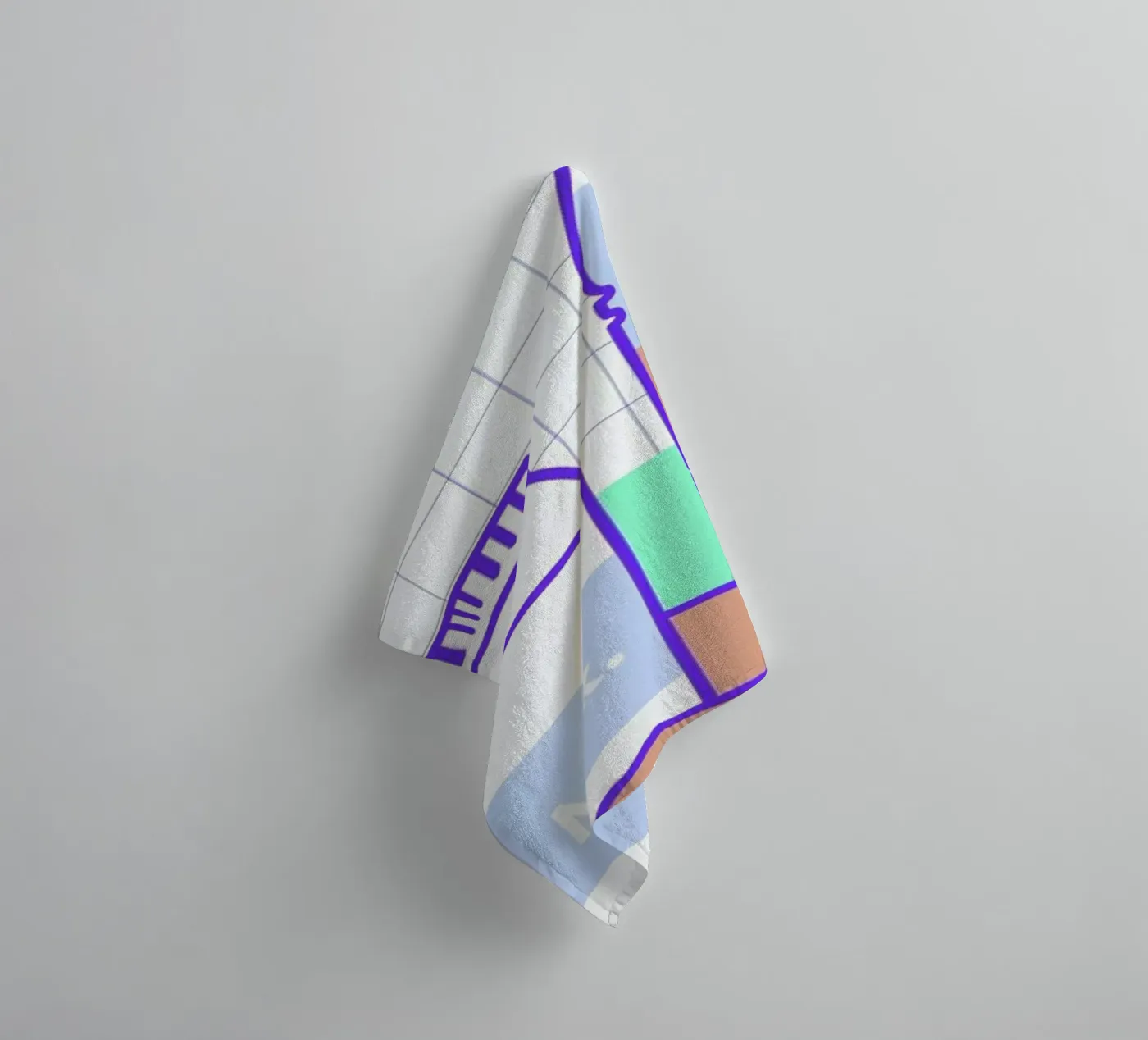 Peachy Objects towel by Rachel Peck