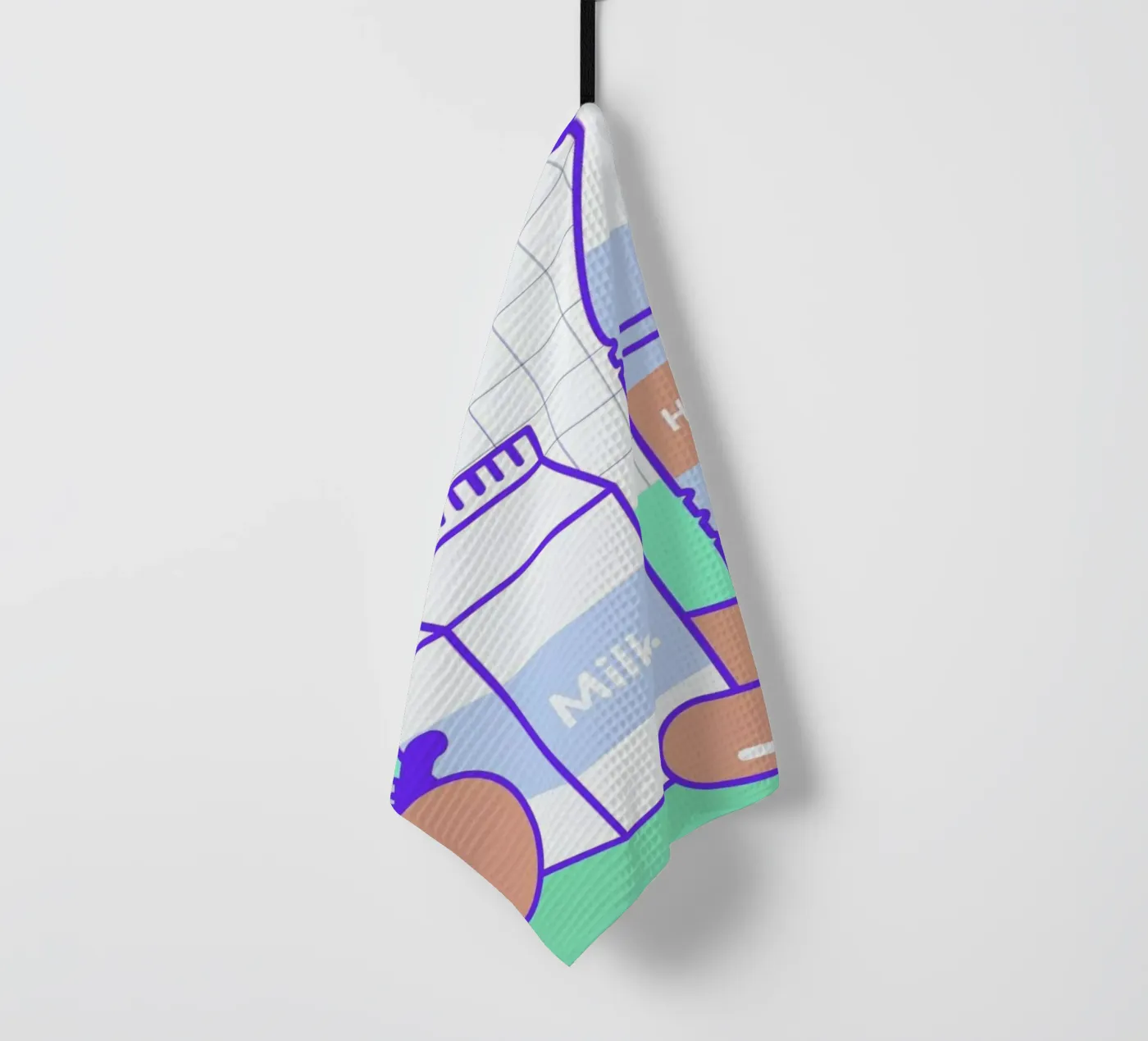 Peachy Objects tea towel by Rachel Peck