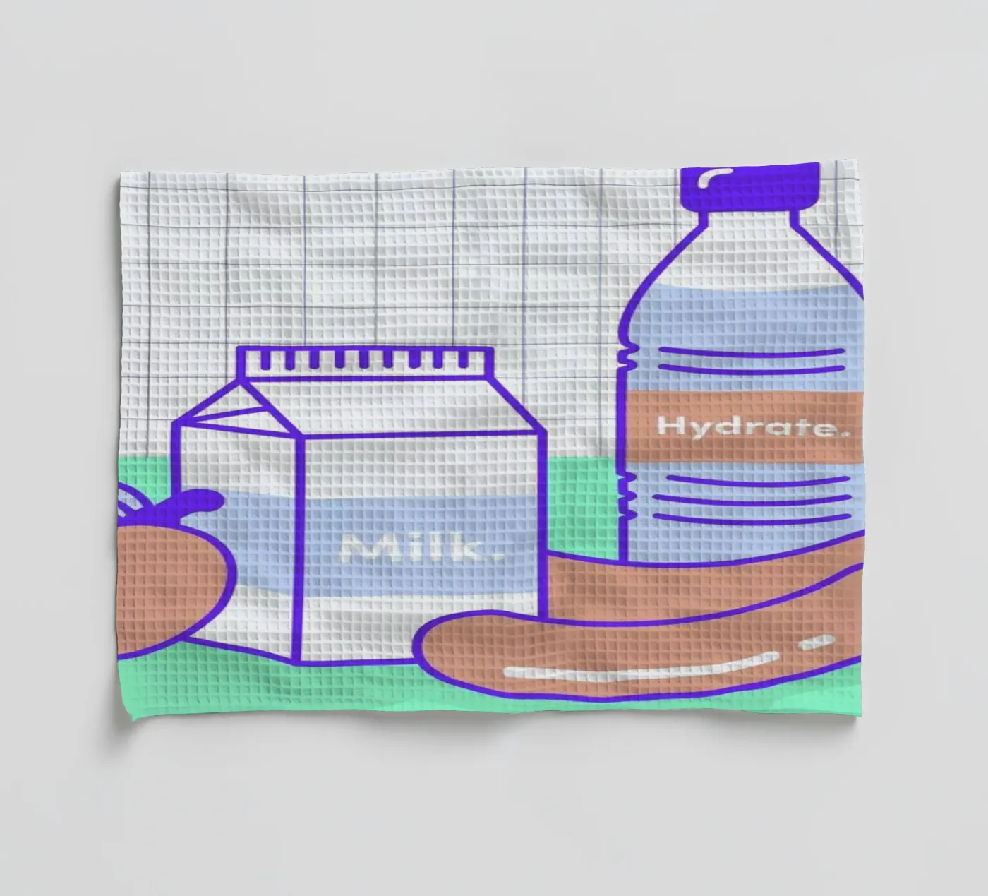 Peachy Objects tea towel by Rachel Peck