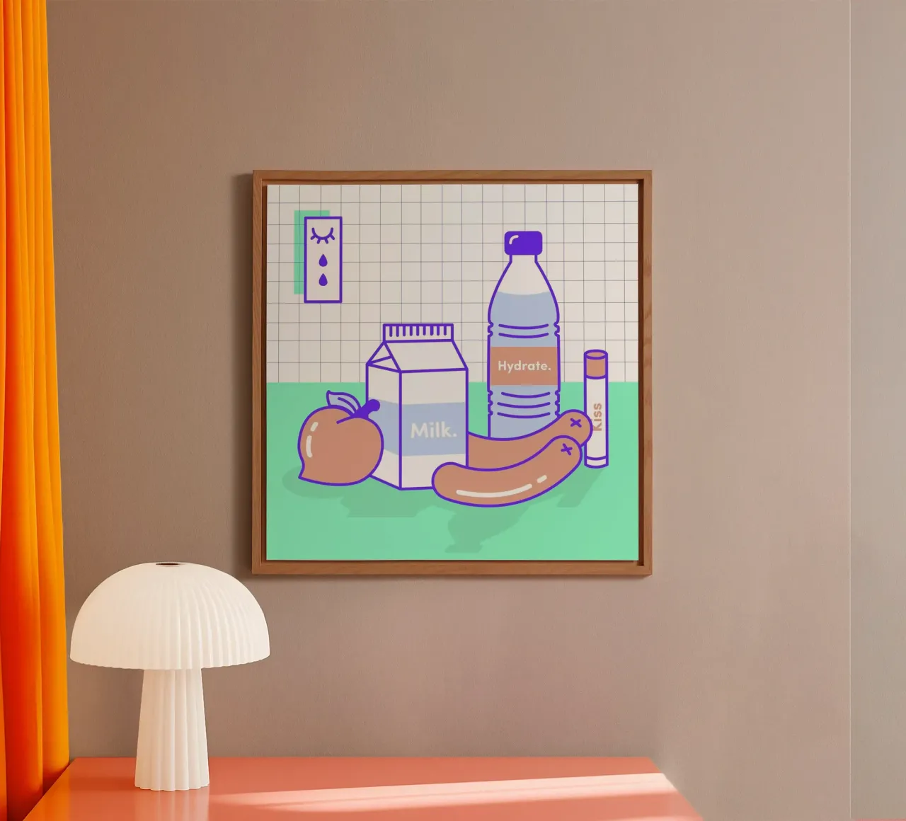 Peachy Objects aluminium-dibond van Rachel Peck