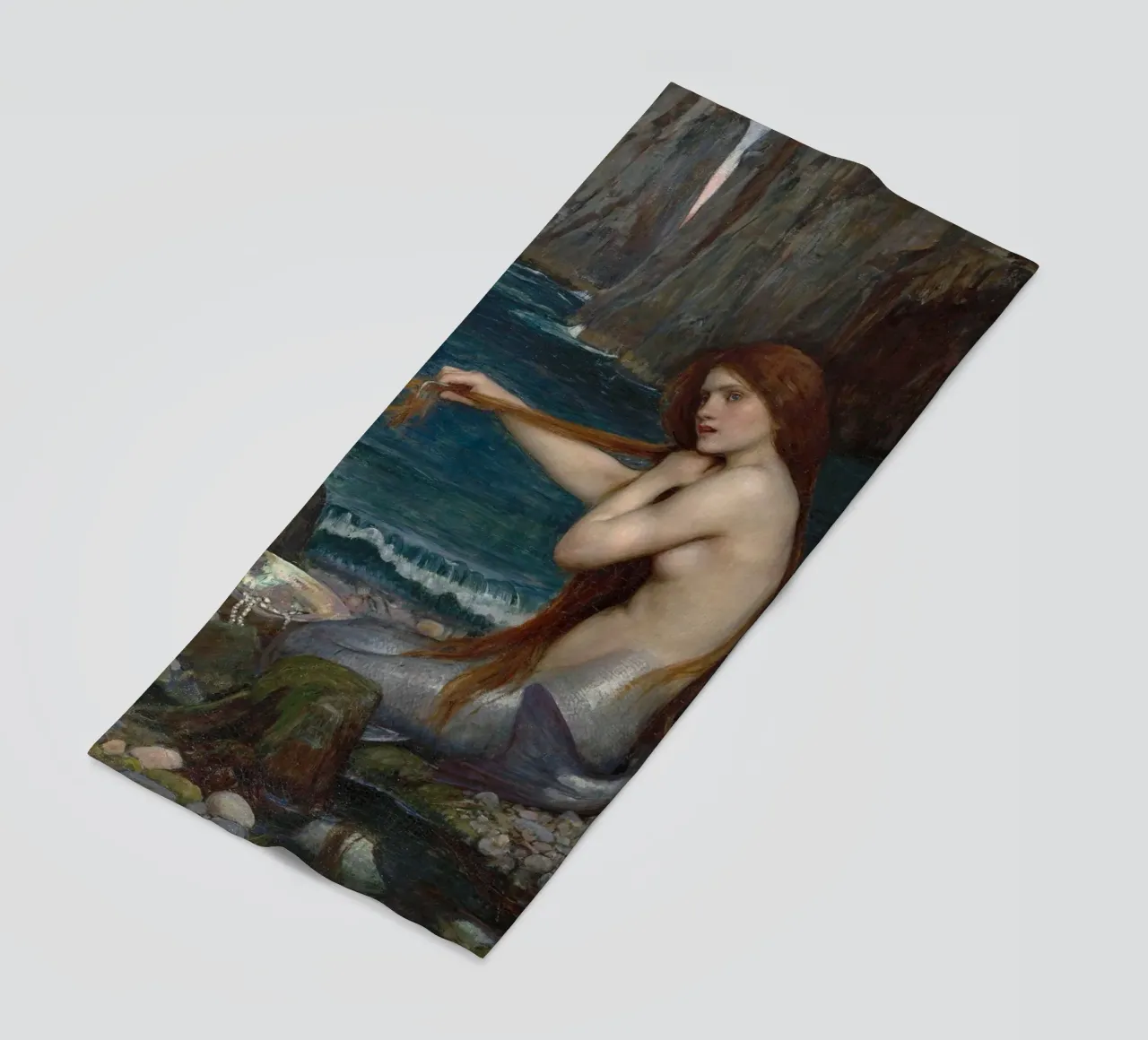 John William Waterhouse - Una sirena (1900) telo mare da Timeless Artworks