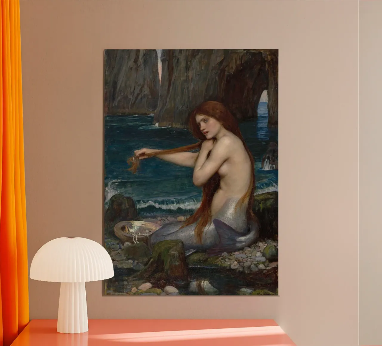 John William Waterhouse - Una sirena (1900) alluminio dibond da Timeless Artworks