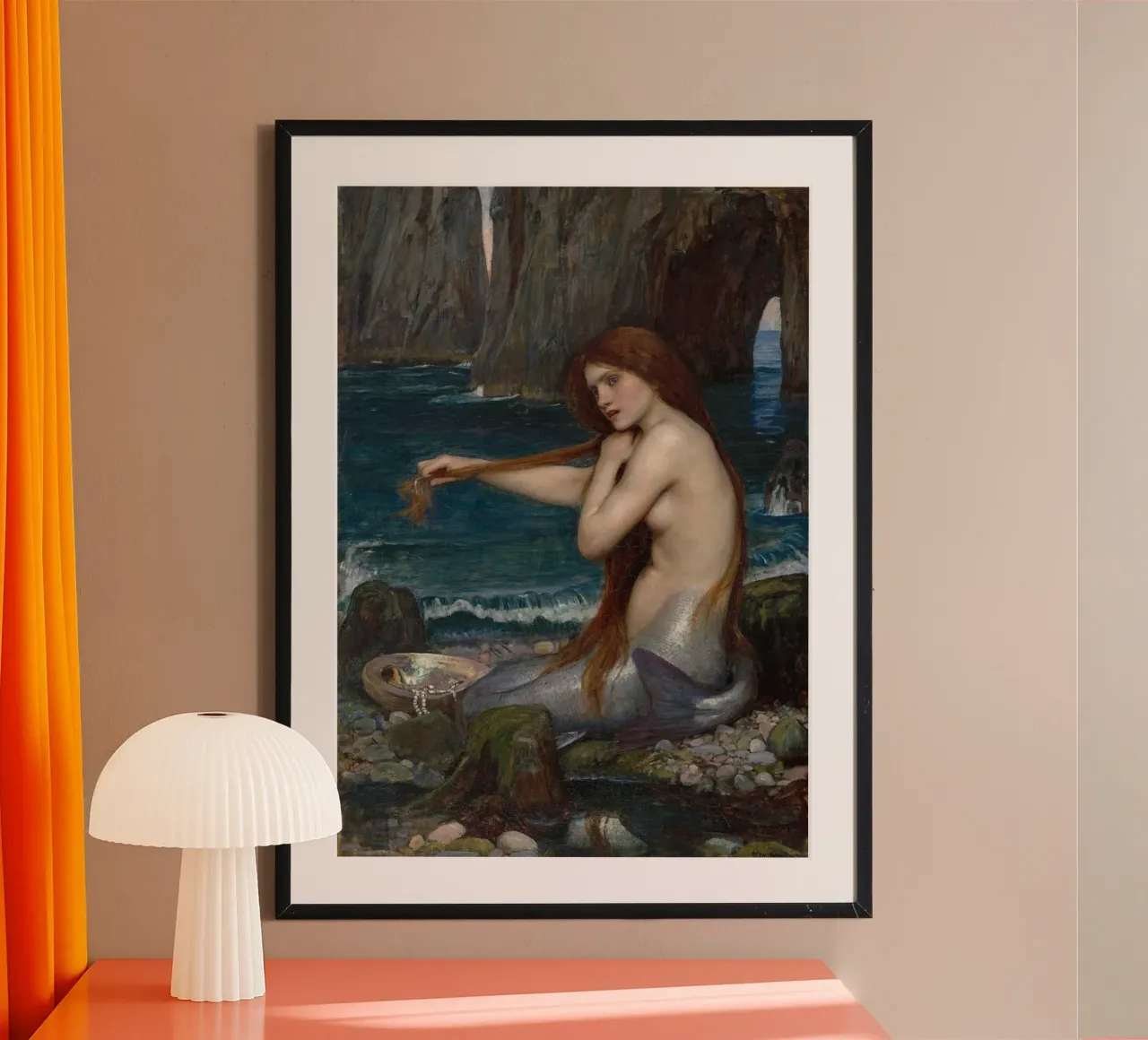 John William Waterhouse - Una sirena (1900) carta hahnemühle da Timeless Artworks