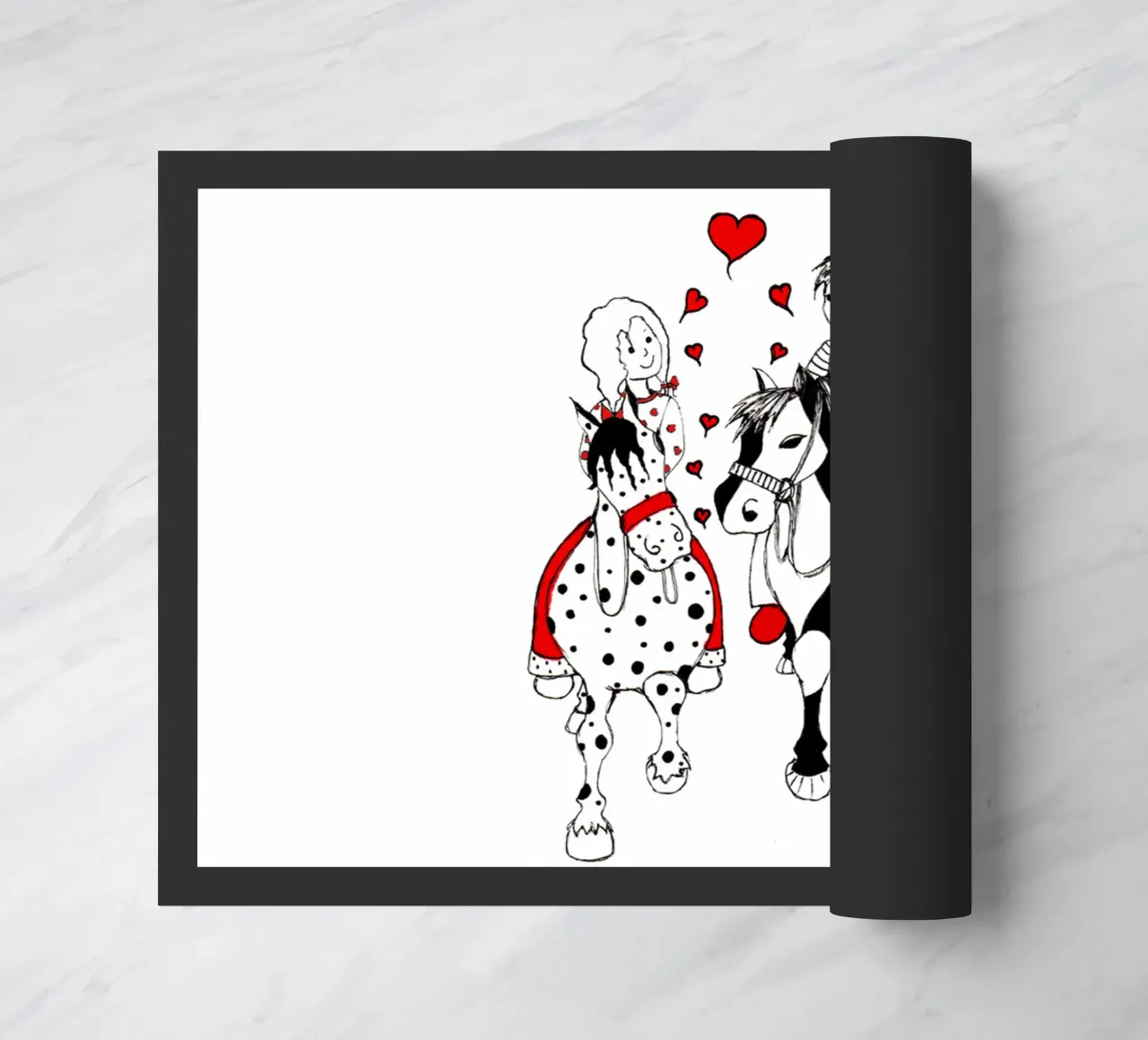 "True Love is to share happiness with friends" zerbino da Pferdemädchen