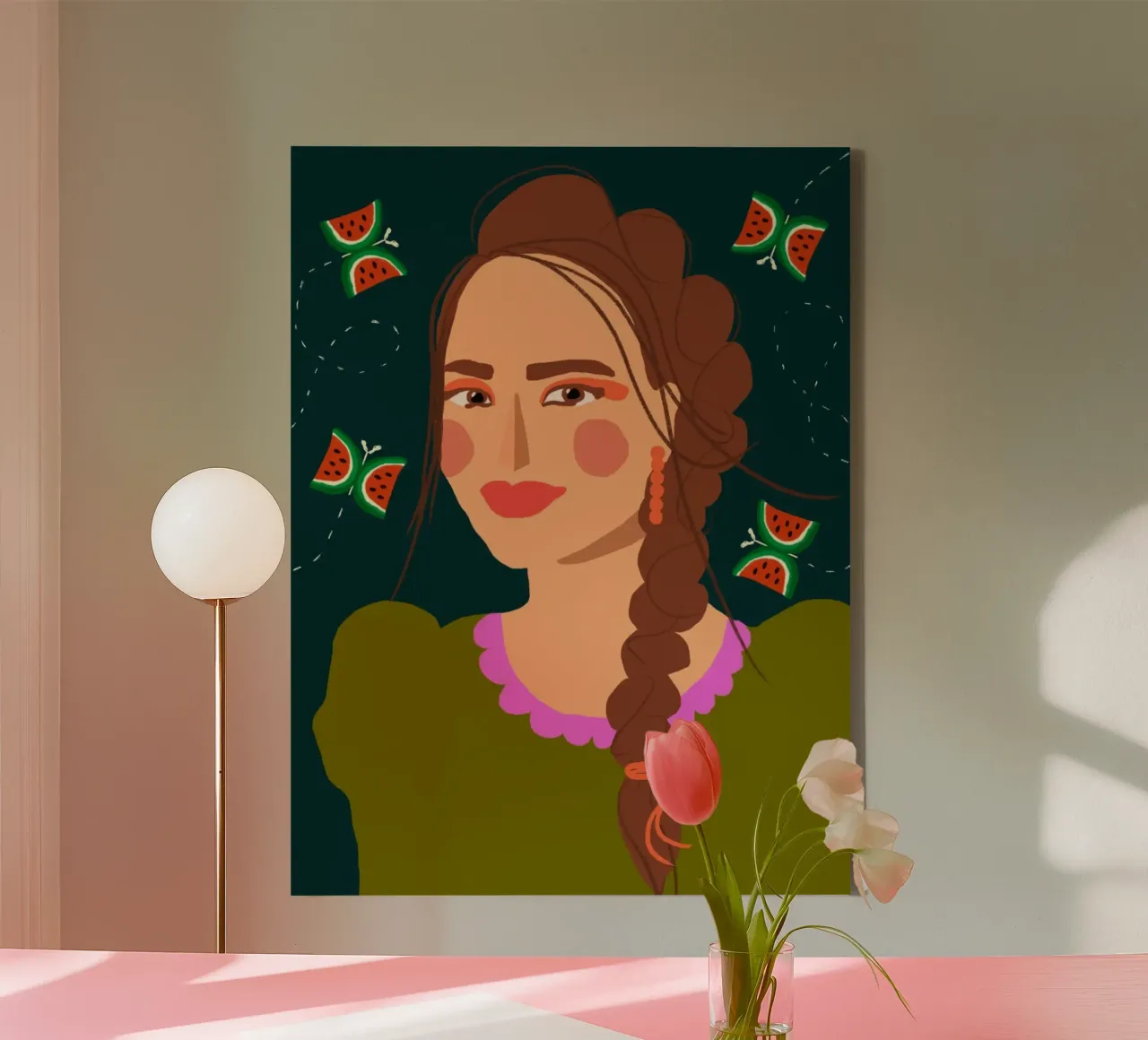 Roya canvas met Baklijst van Hüllenpoesie