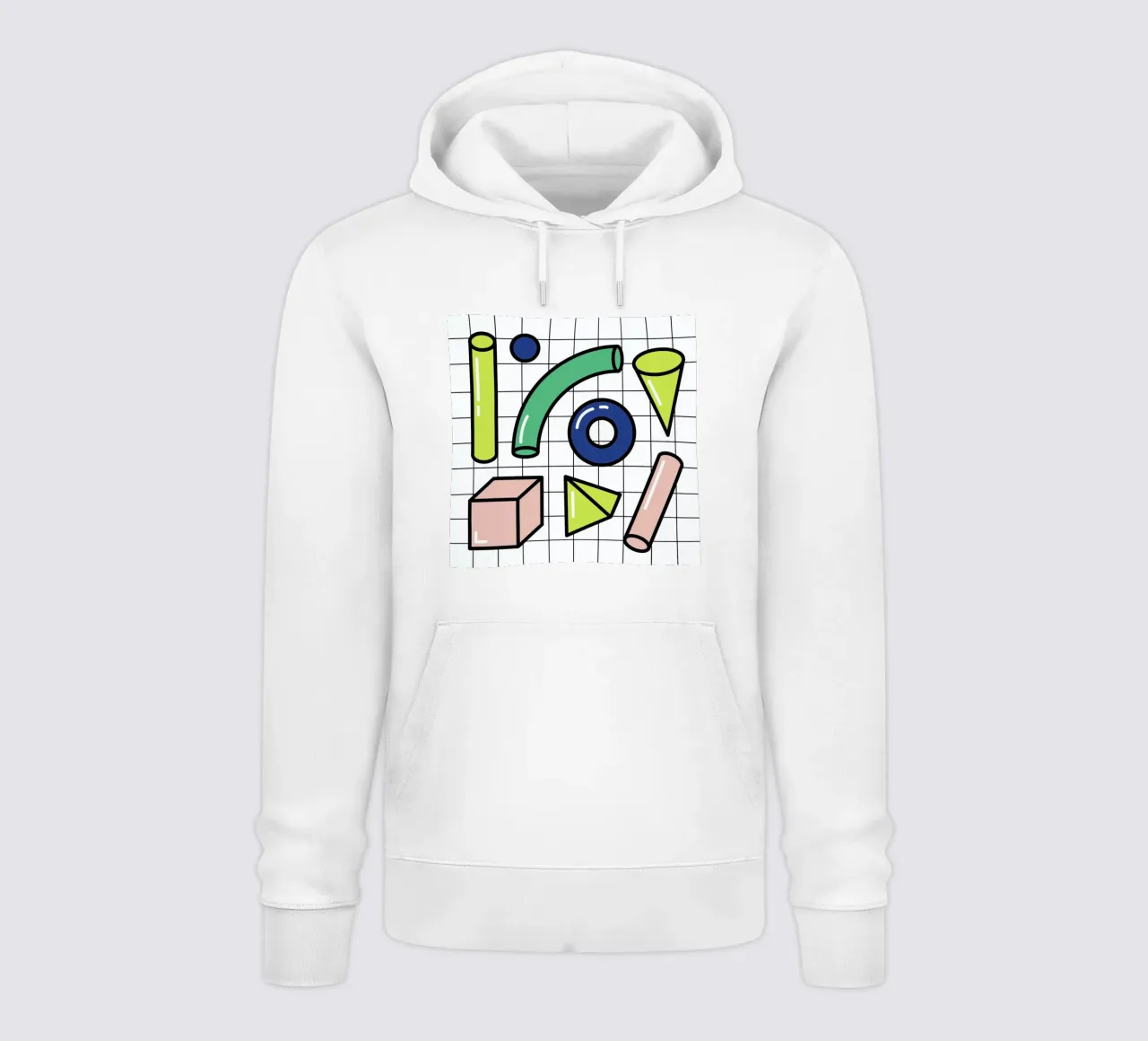 Shapes On A Grid felpa con cappuccio da Rachel Peck