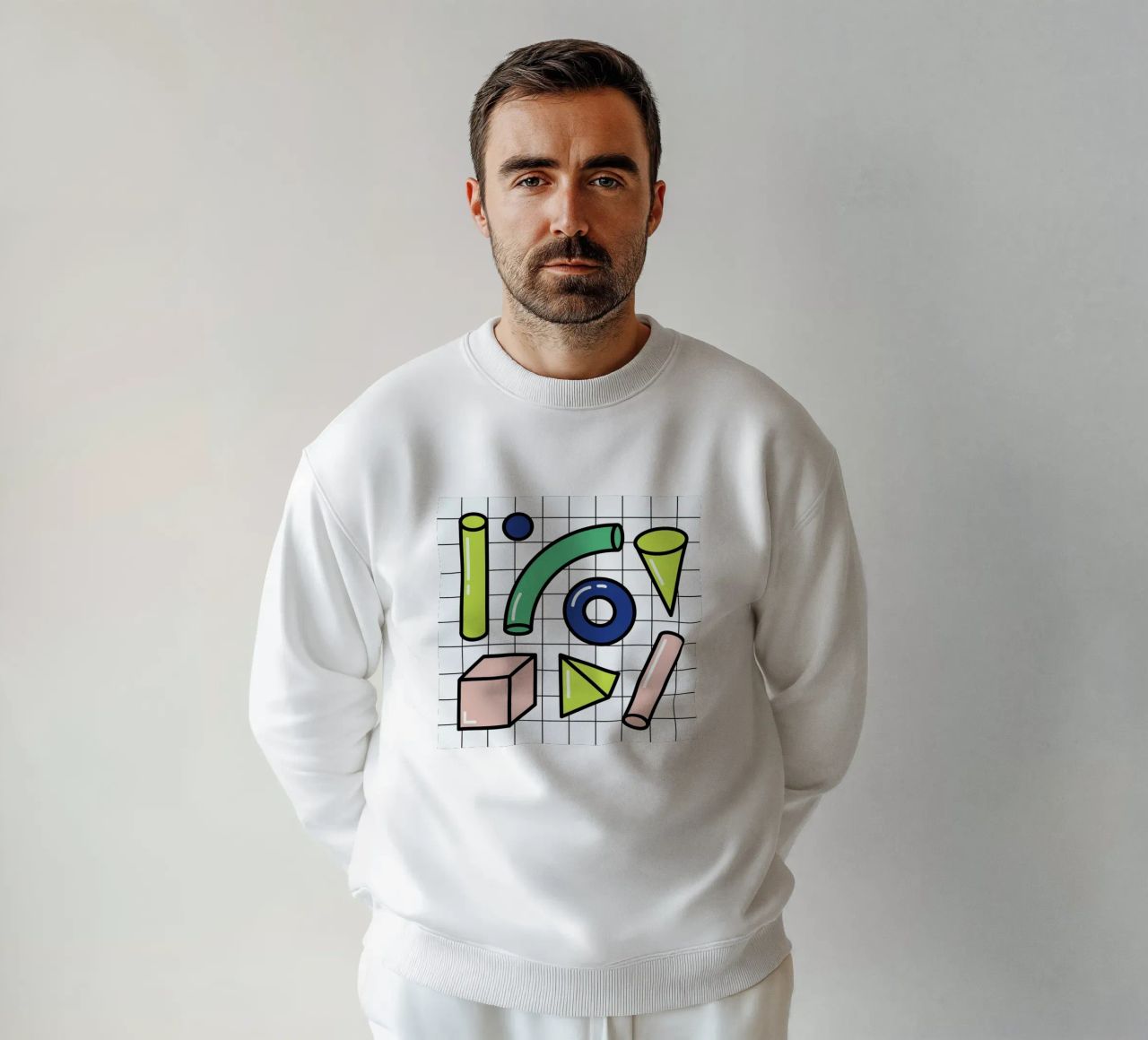 Shapes On A Grid sudadera de Rachel Peck