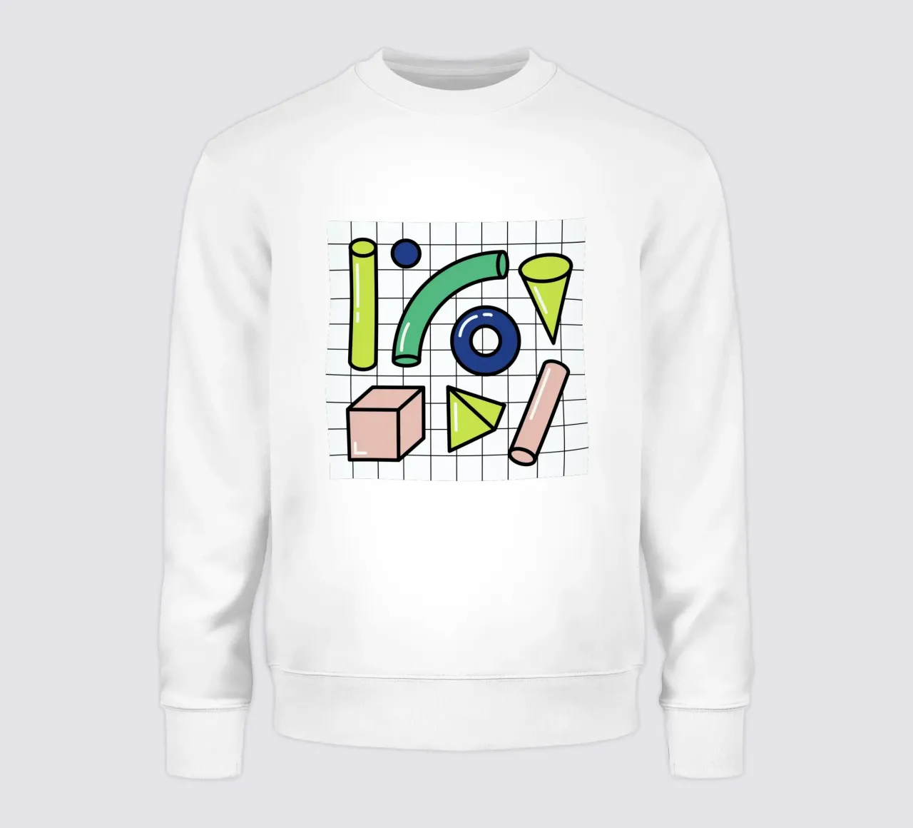 Shapes On A Grid sweatshirt by Rachel Peck