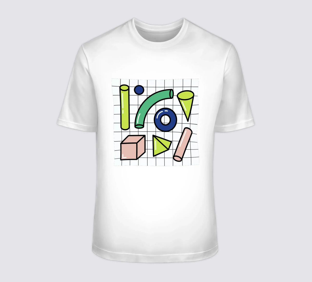 Shapes On A Grid T-Shirt von Rachel Peck