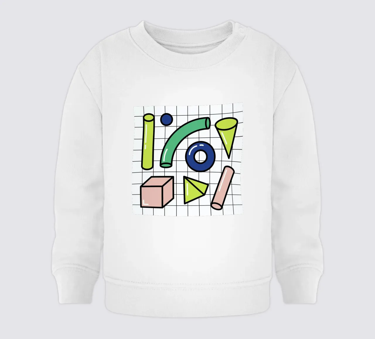 Shapes On A Grid felpa neonato da Rachel Peck