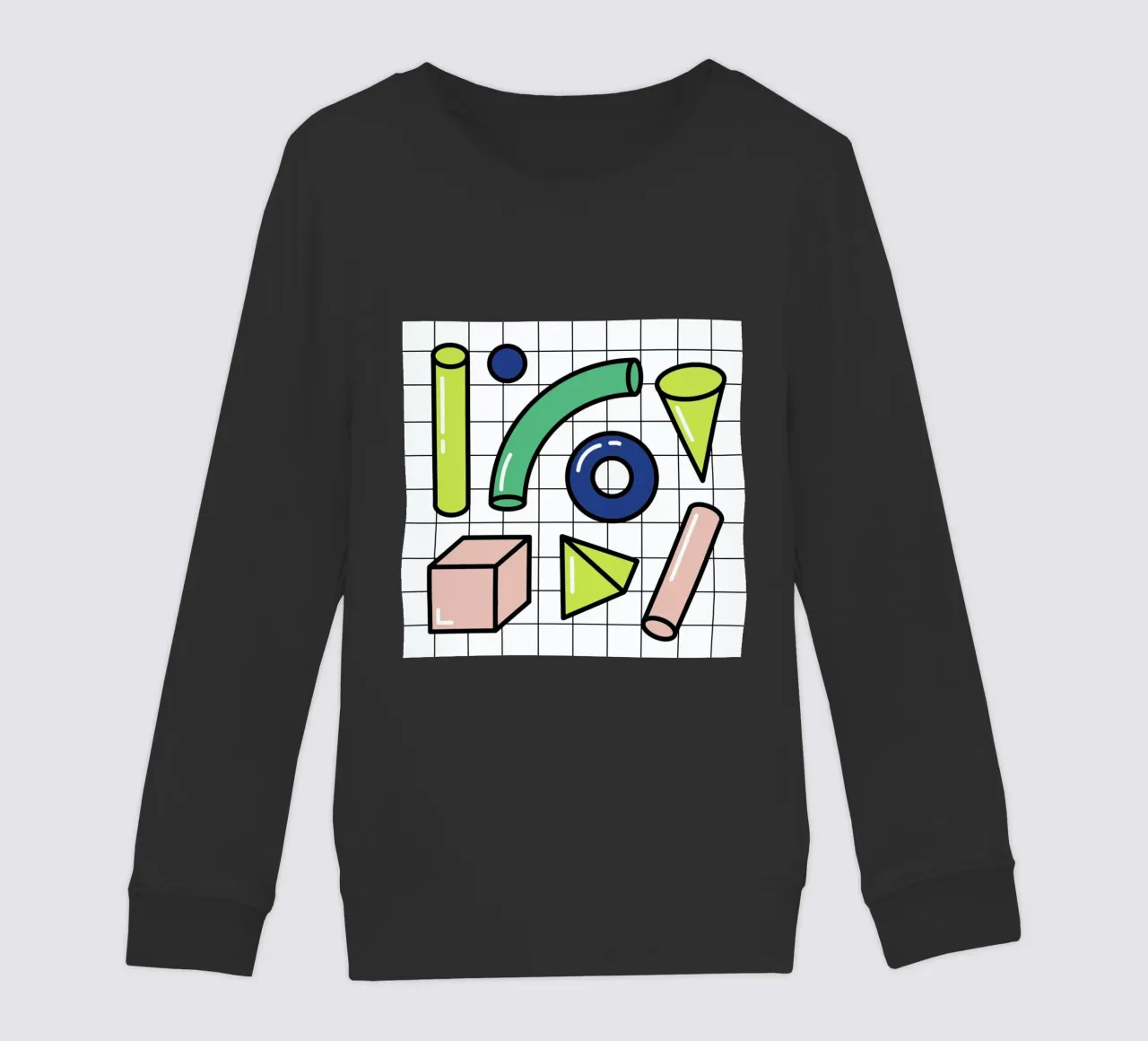 Shapes On A Grid felpa bambino da Rachel Peck