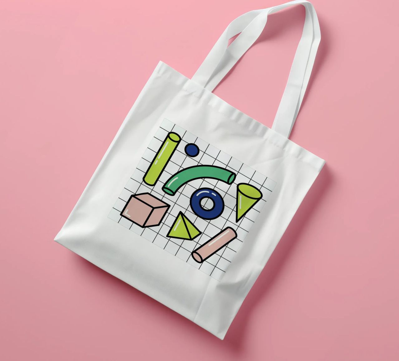 Shapes On A Grid borsa in juta da Rachel Peck