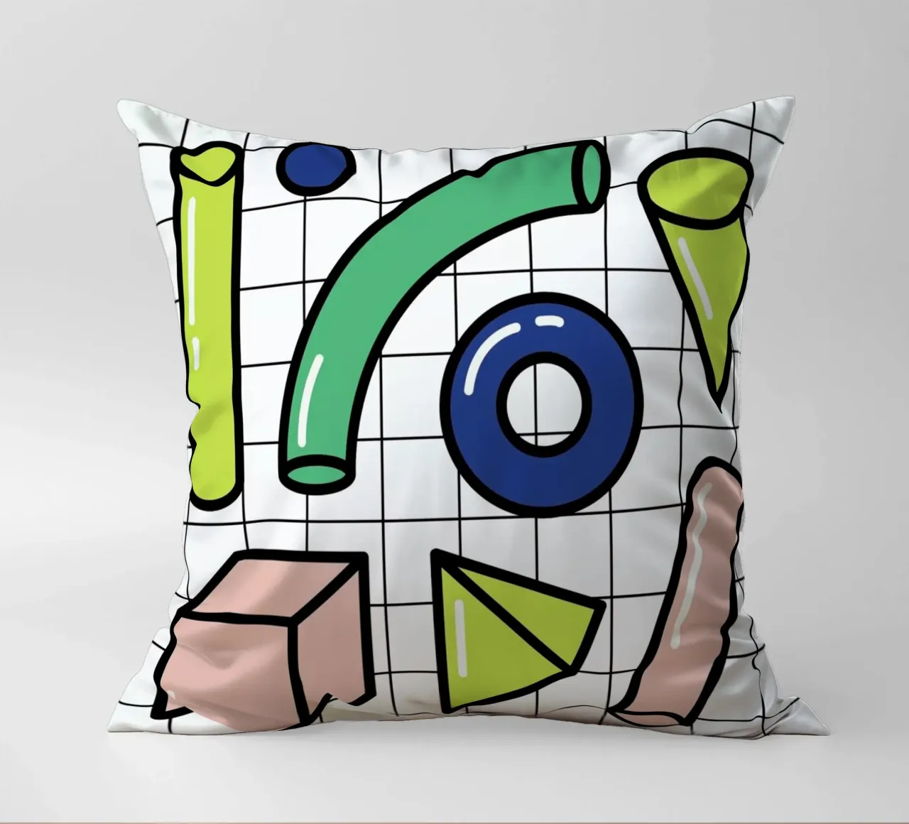 Shapes On A Grid cuscino da Rachel Peck