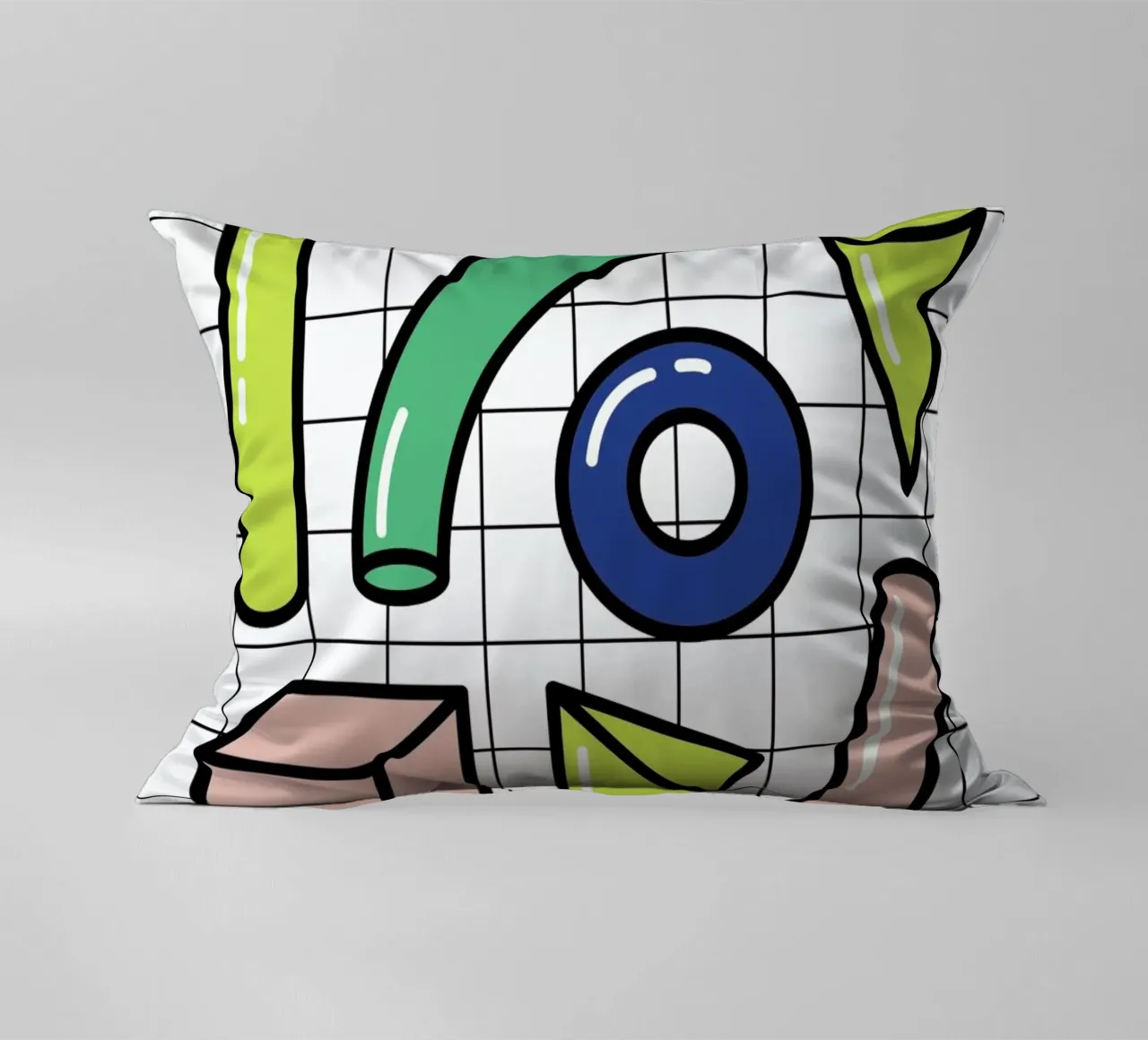 Shapes On A Grid cuscino da Rachel Peck