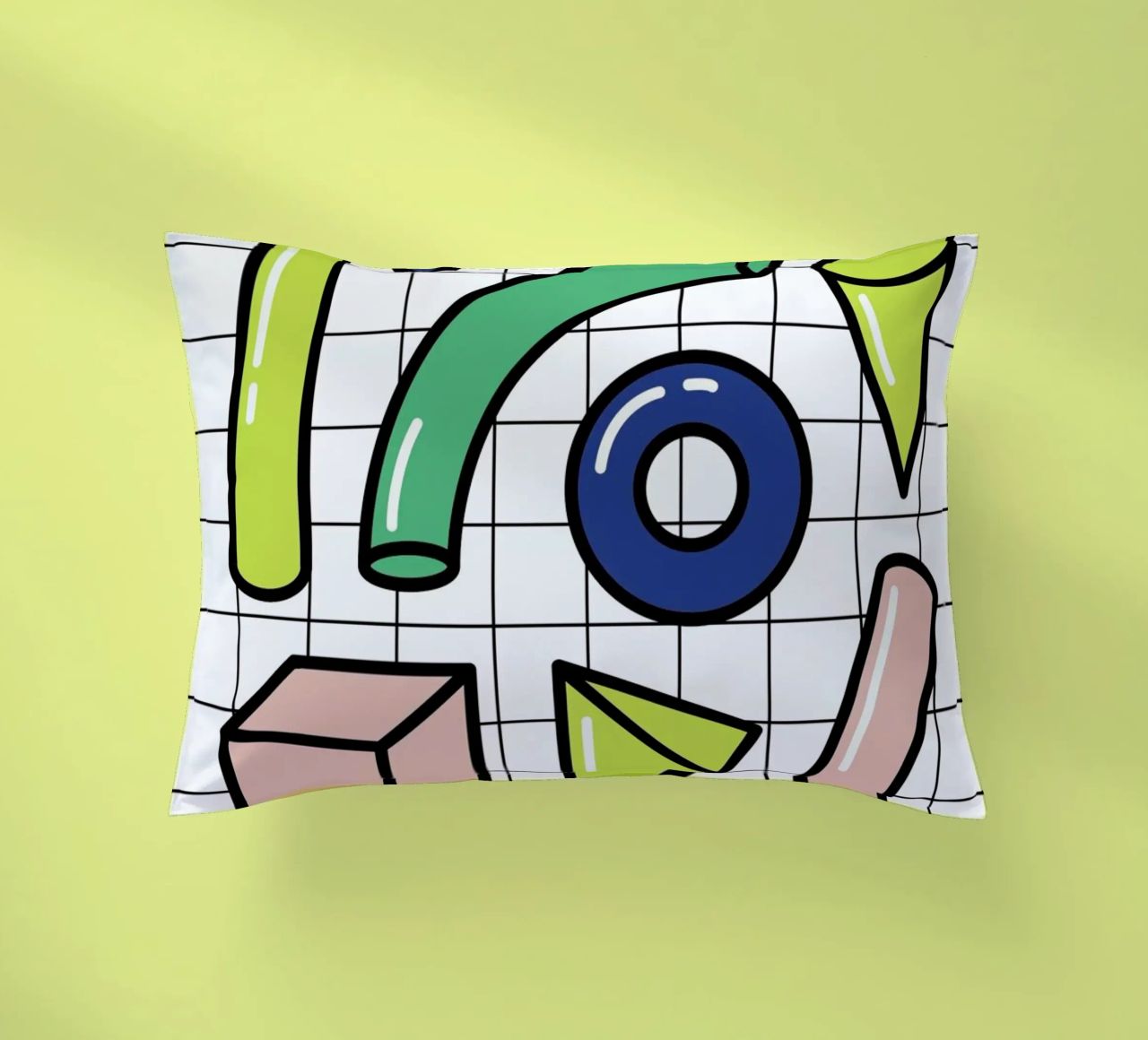 Shapes On A Grid cuscino da Rachel Peck