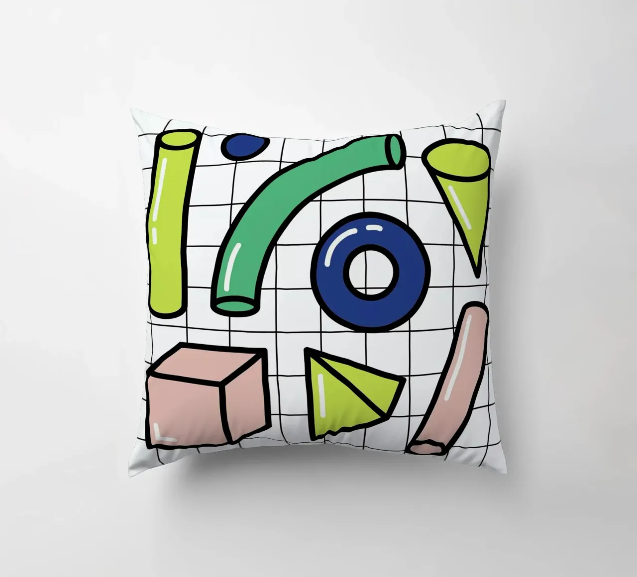 Shapes On A Grid cuscino da Rachel Peck