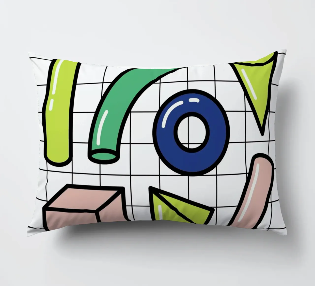 Shapes On A Grid cuscino da Rachel Peck