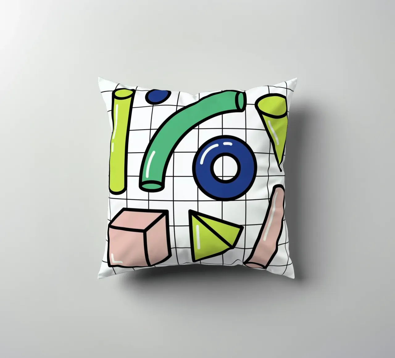 Shapes On A Grid cuscino da Rachel Peck