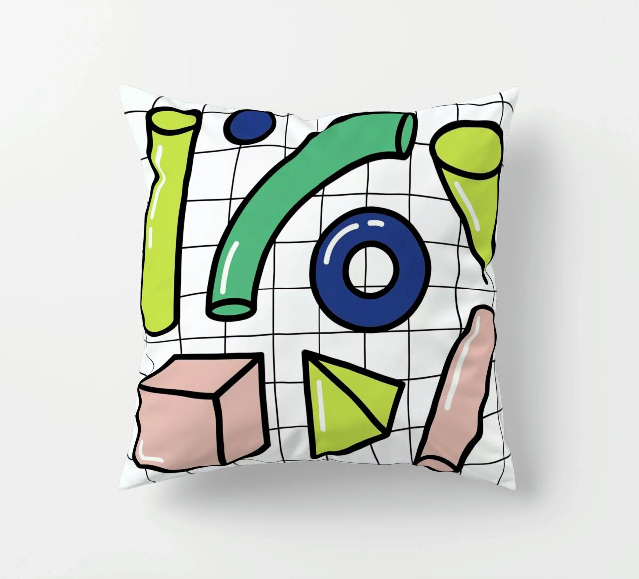 Shapes On A Grid cuscino da Rachel Peck
