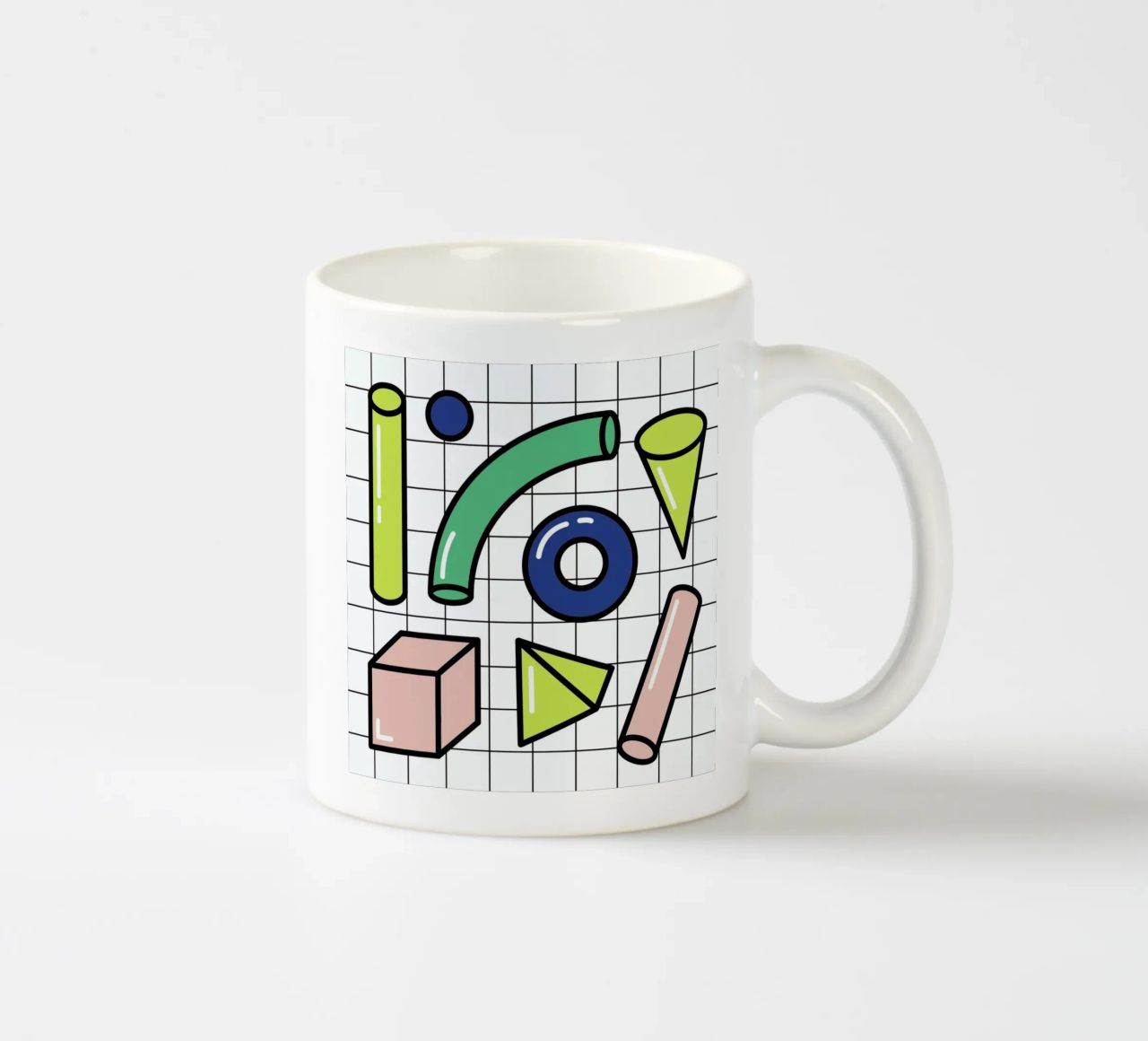 Shapes On A Grid tazza in ceramica da Rachel Peck