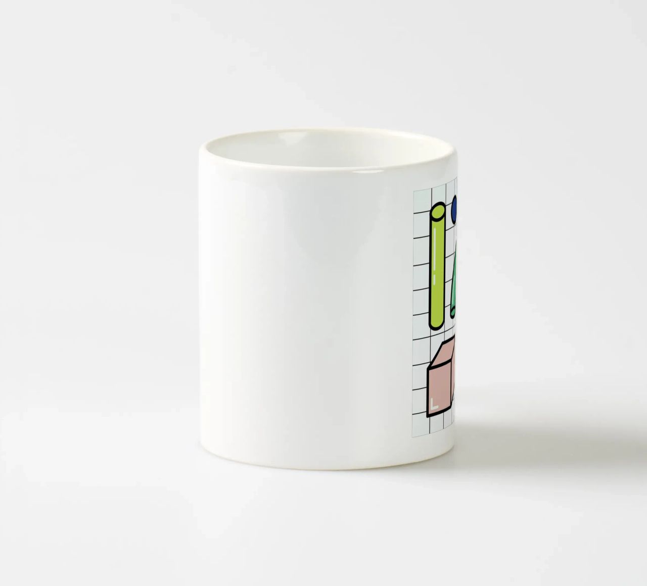 Shapes On A Grid tazza in ceramica da Rachel Peck