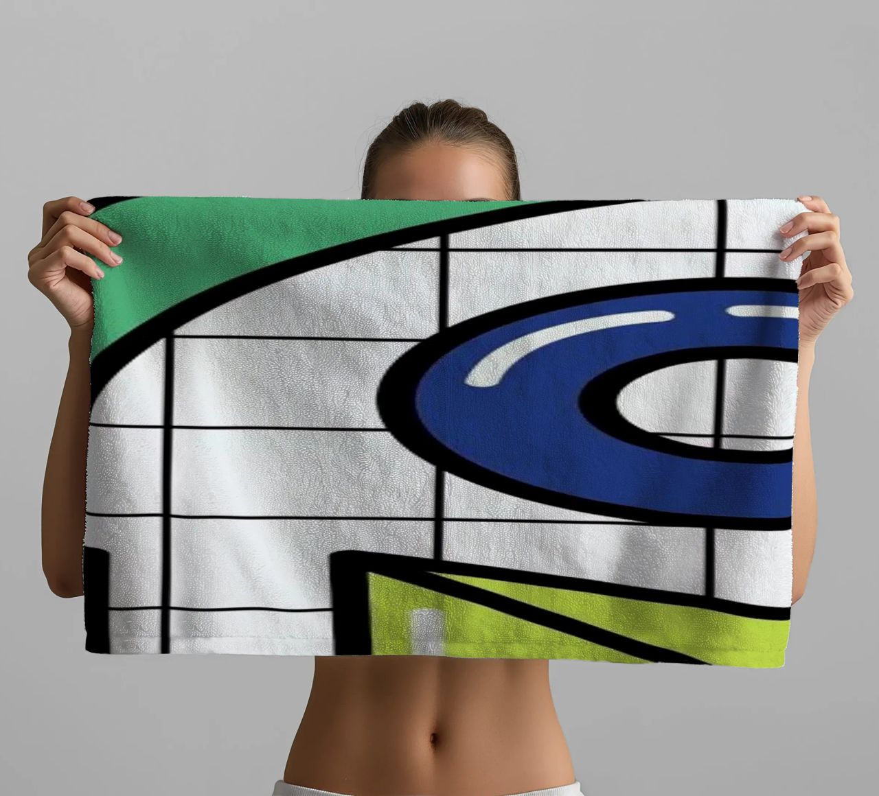 Shapes On A Grid asciugamano da bagno da Rachel Peck